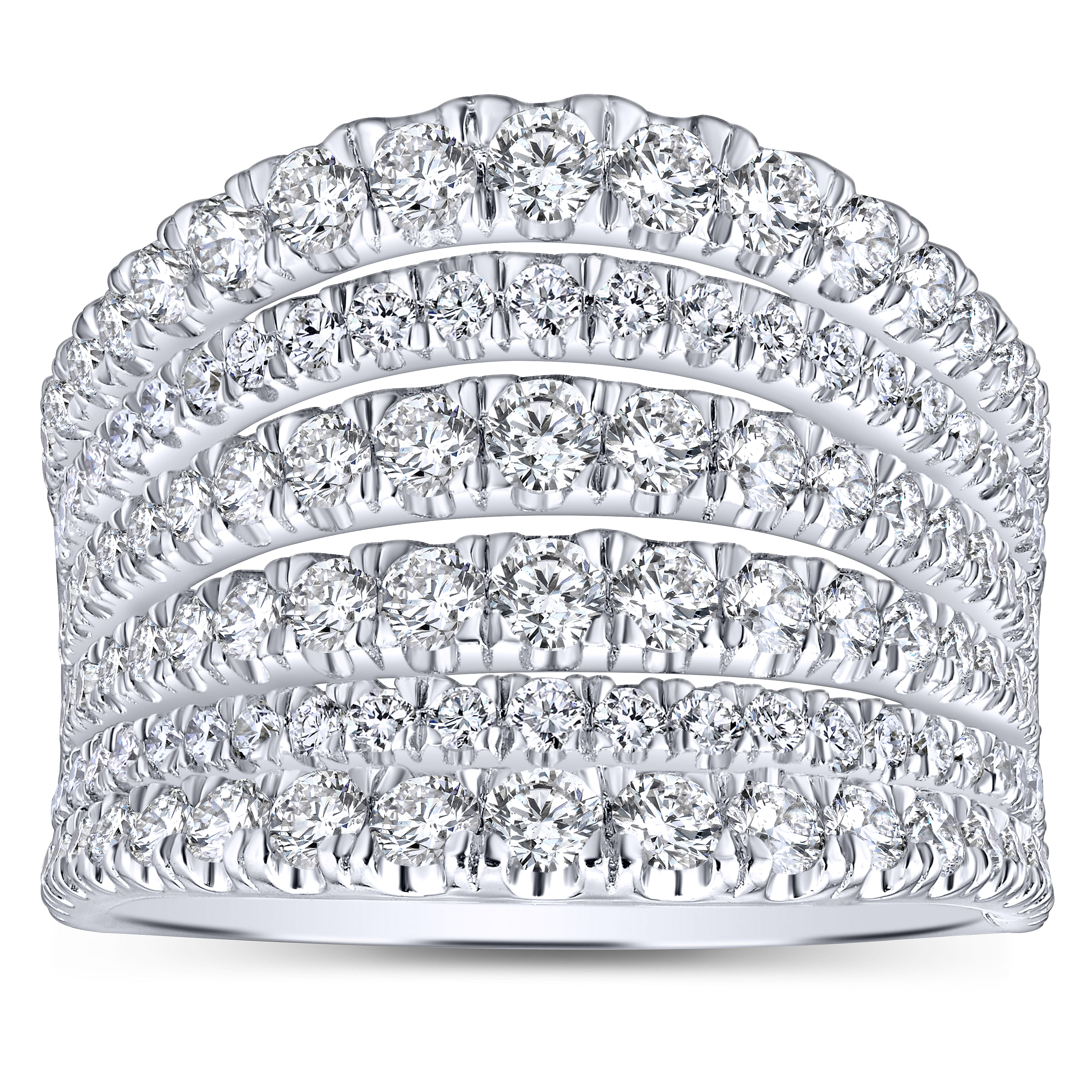 14k White Gold Diamond Wide Band Ladies 14k White Gold Diamond Wide Band Ladies