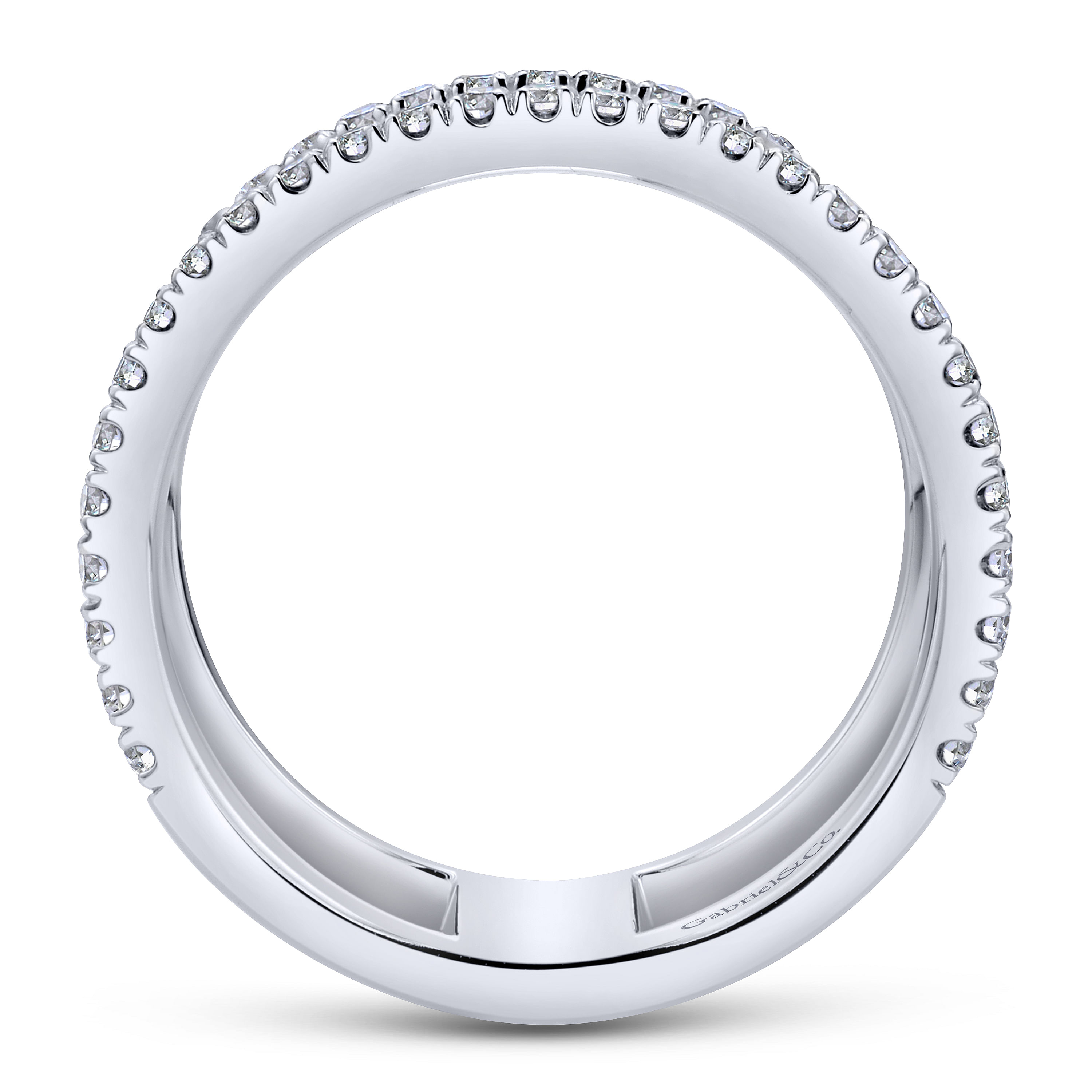 14k White Gold Diamond Wide Band Ladies 14k White Gold Diamond Wide Band Ladies
