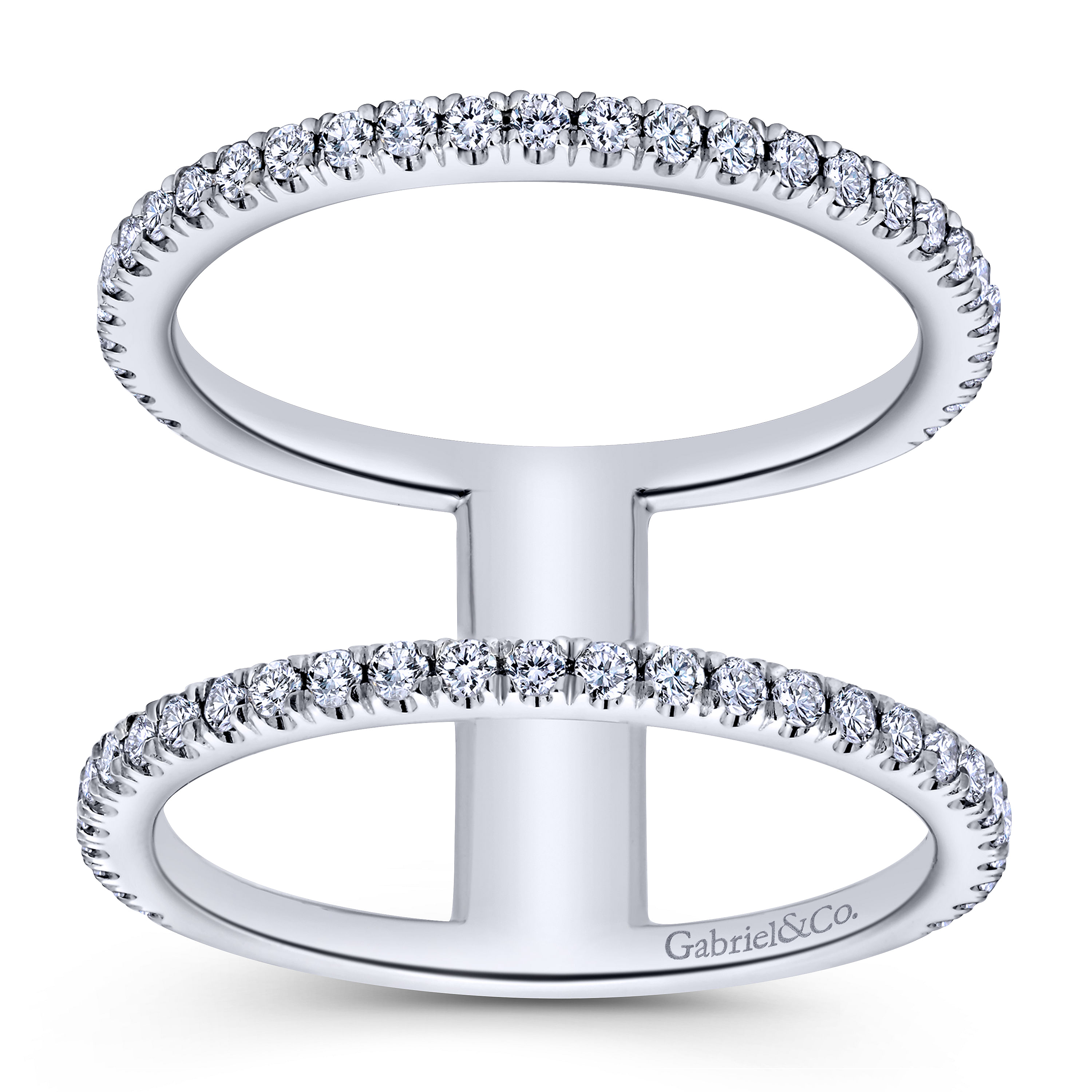 14k White Gold Diamond Wide Band Ladies 14k White Gold Diamond Wide Band Ladies