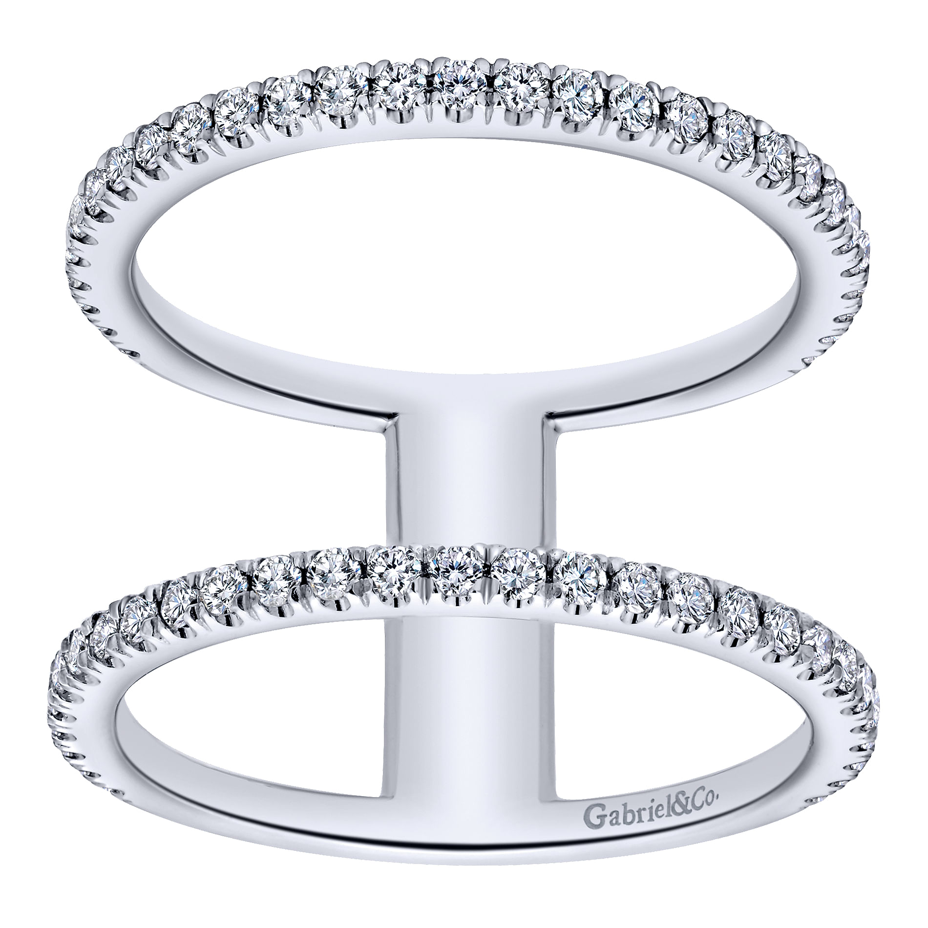 14k White Gold Diamond Wide Band Ladies 14k White Gold Diamond Wide Band Ladies