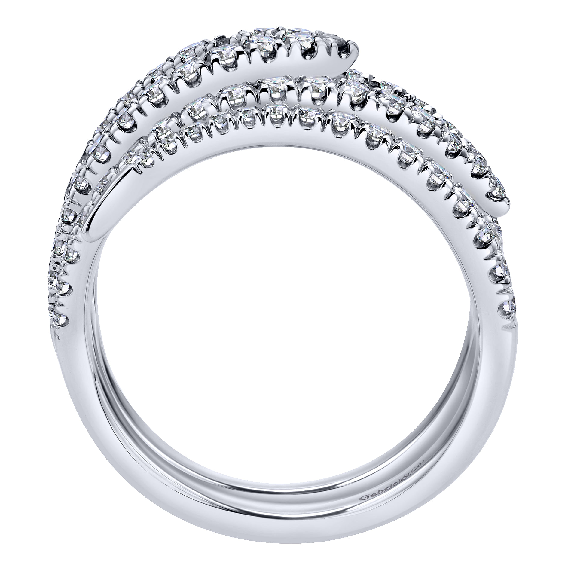 14k White Gold Diamond Wide Band Ladies 14k White Gold Diamond Wide Band Ladies