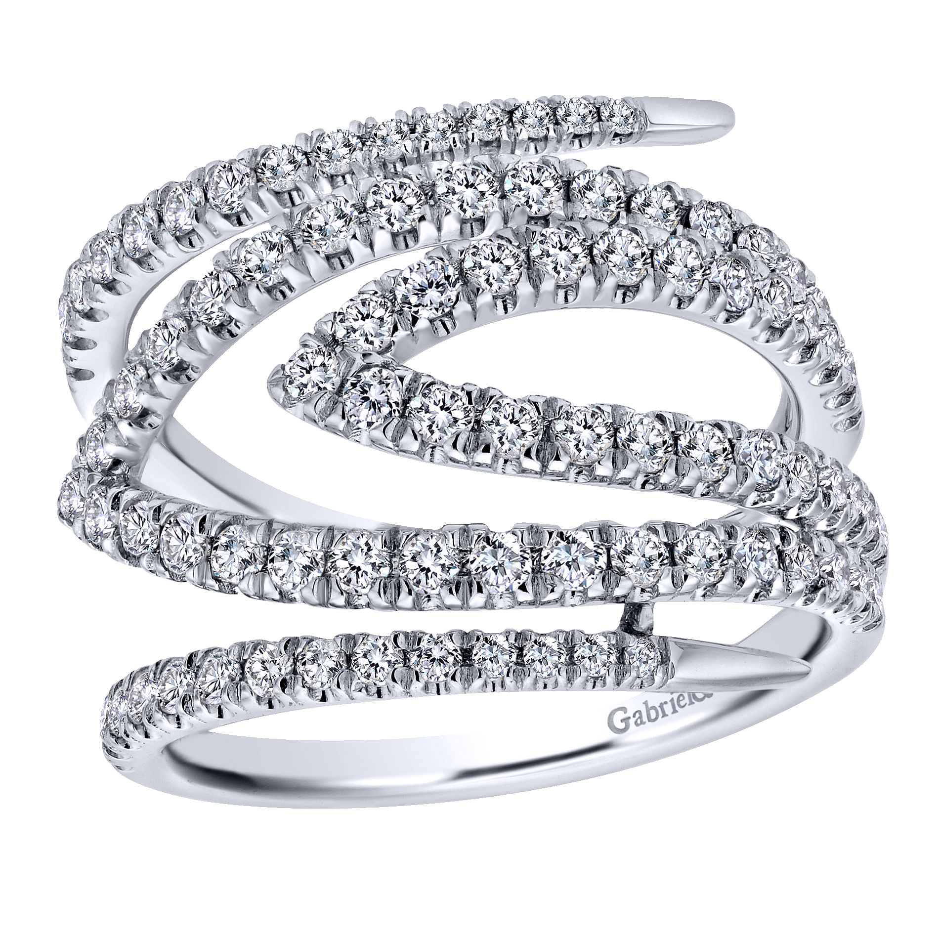 14k White Gold Diamond Wide Band Ladies 14k White Gold Diamond Wide Band Ladies