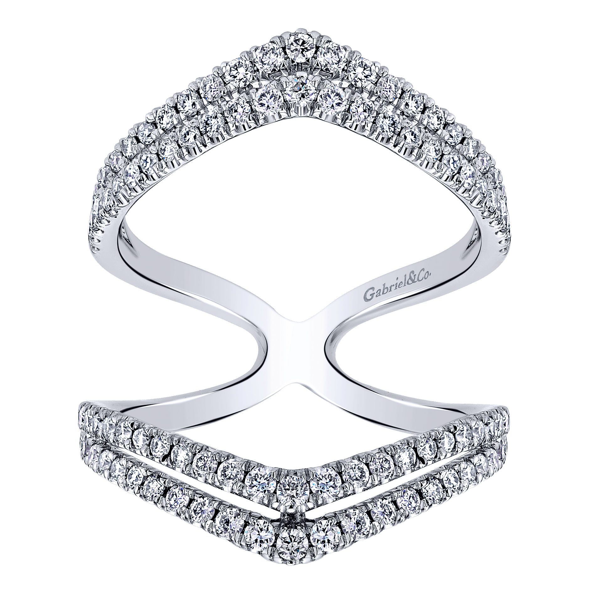 14k White Gold Diamond Wide Band Ladies 14k White Gold Diamond Wide Band Ladies