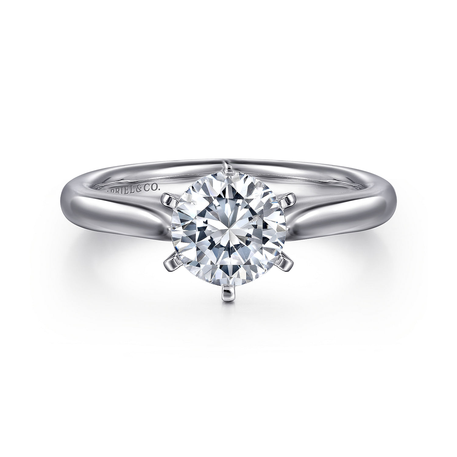 14k White Gold European Shank Solitaire 14k White Gold European Shank Solitaire