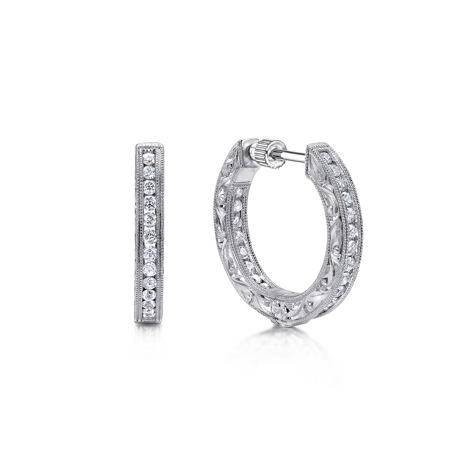 14k White Gold Classic Hoop 14k White Gold Classic Hoop