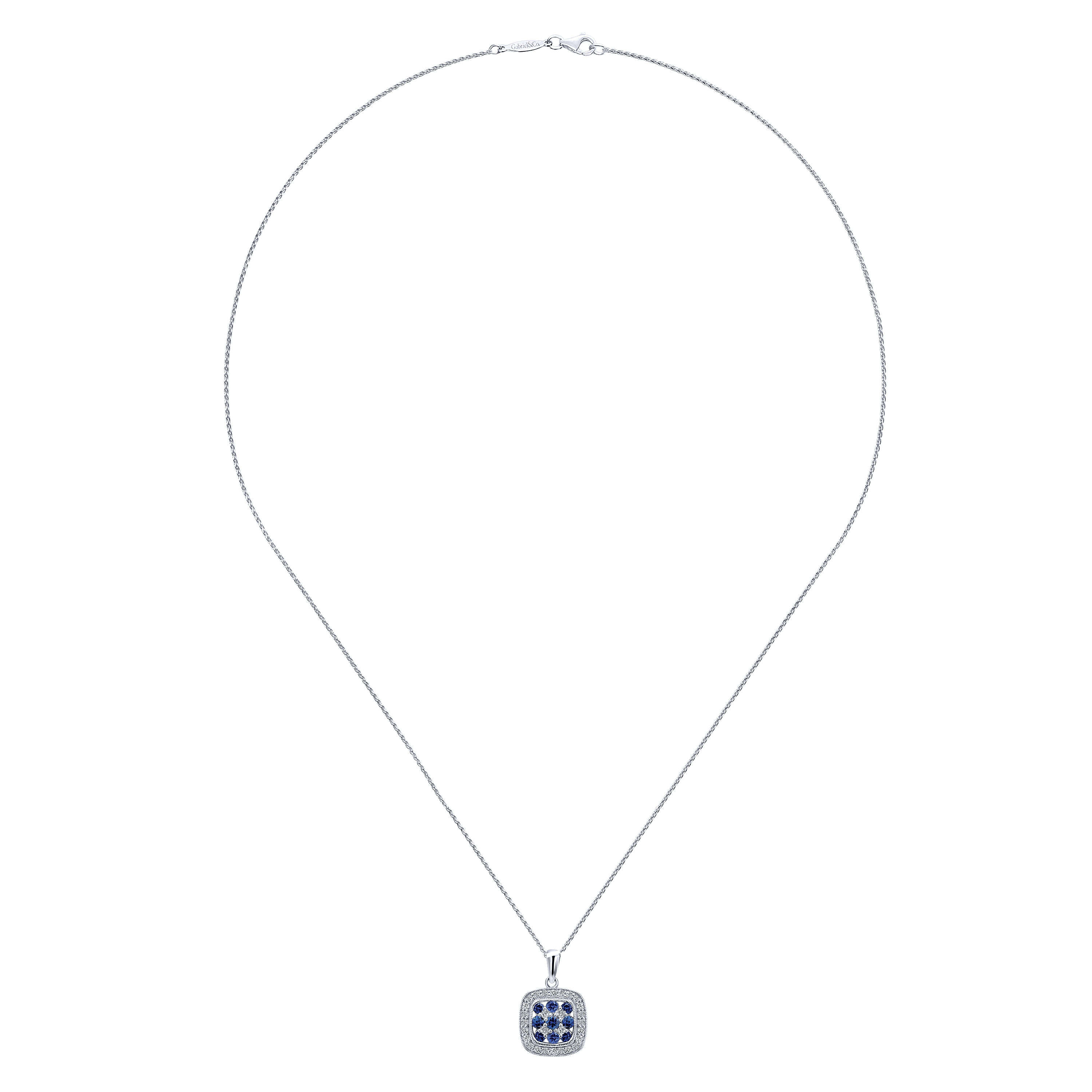 14k White Gold Lusso Color Fashion Necklace angle 2 14k White Gold Lusso Color Fashion Necklace angle 2
