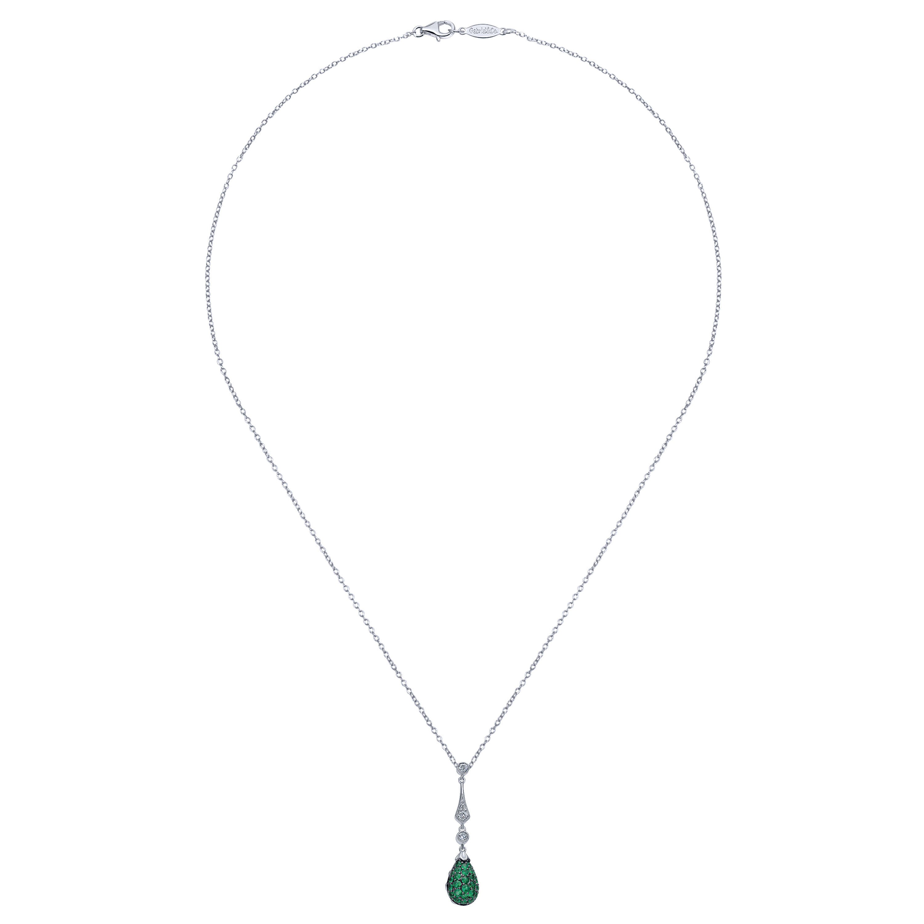14k White Gold Lusso Color Fashion Necklace angle 2 14k White Gold Lusso Color Fashion Necklace angle 2