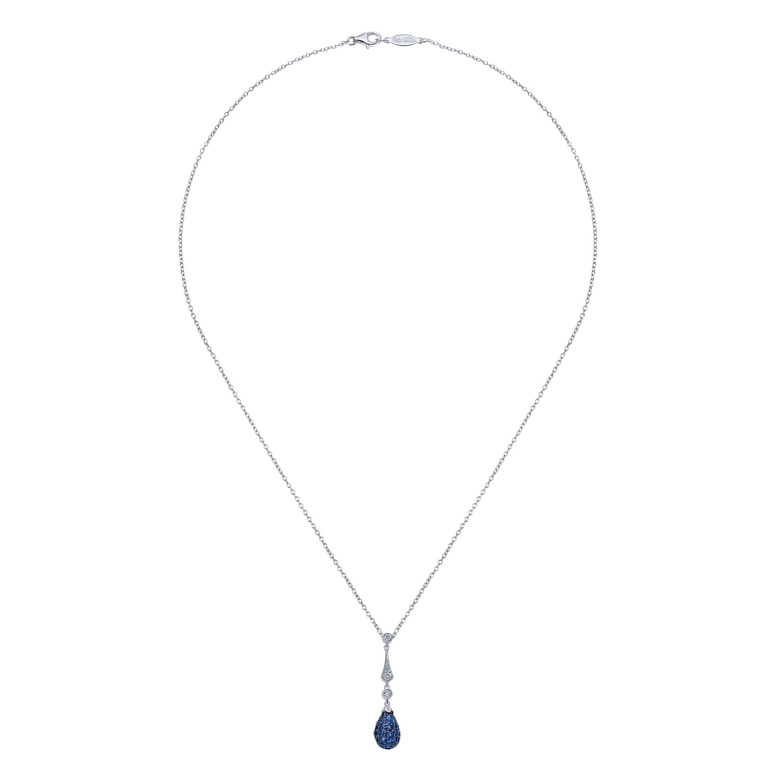 14k White Gold Lusso Color Fashion Necklace angle 2 14k White Gold Lusso Color Fashion Necklace angle 2