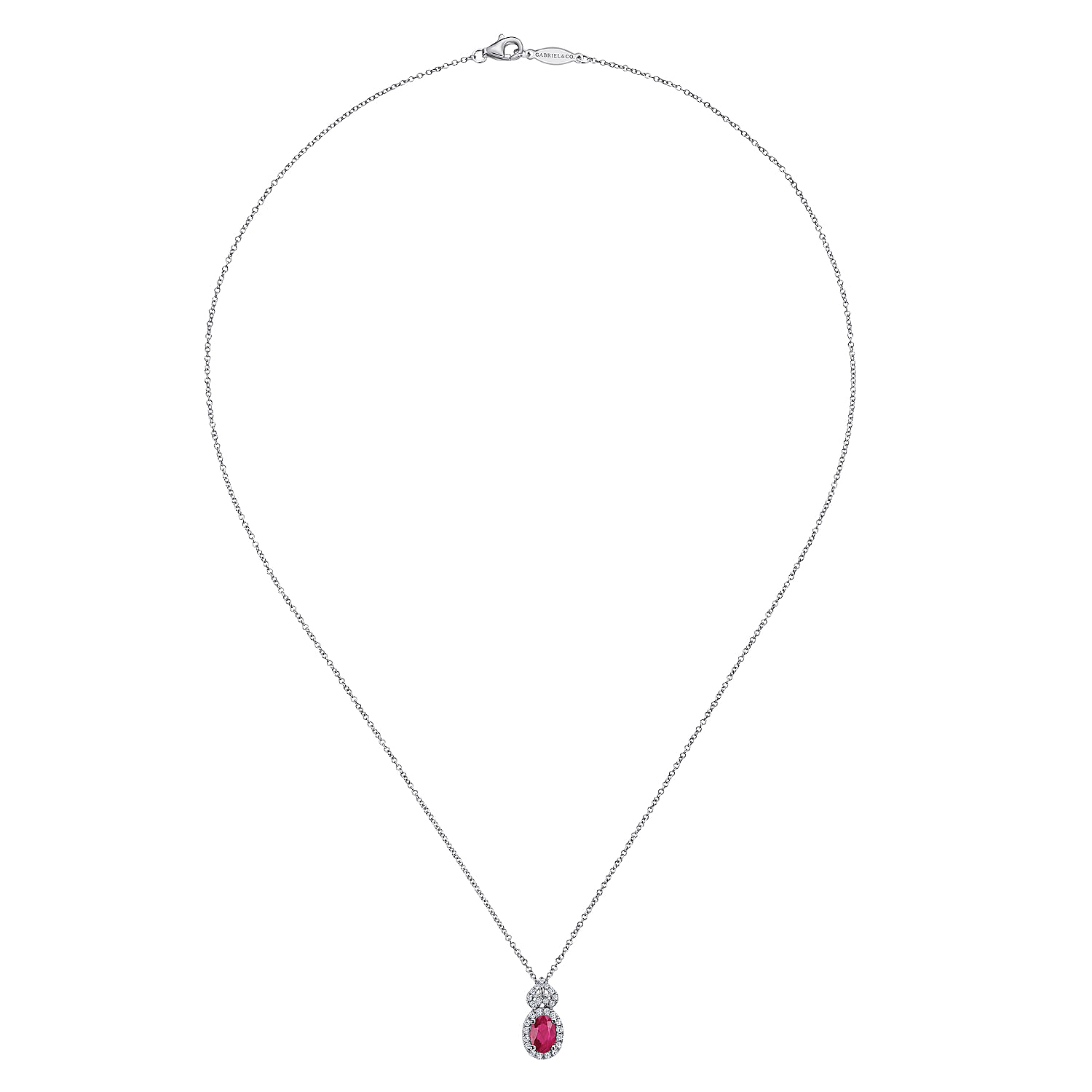 14k White Gold Lusso Color Fashion Necklace angle 2 14k White Gold Lusso Color Fashion Necklace angle 2