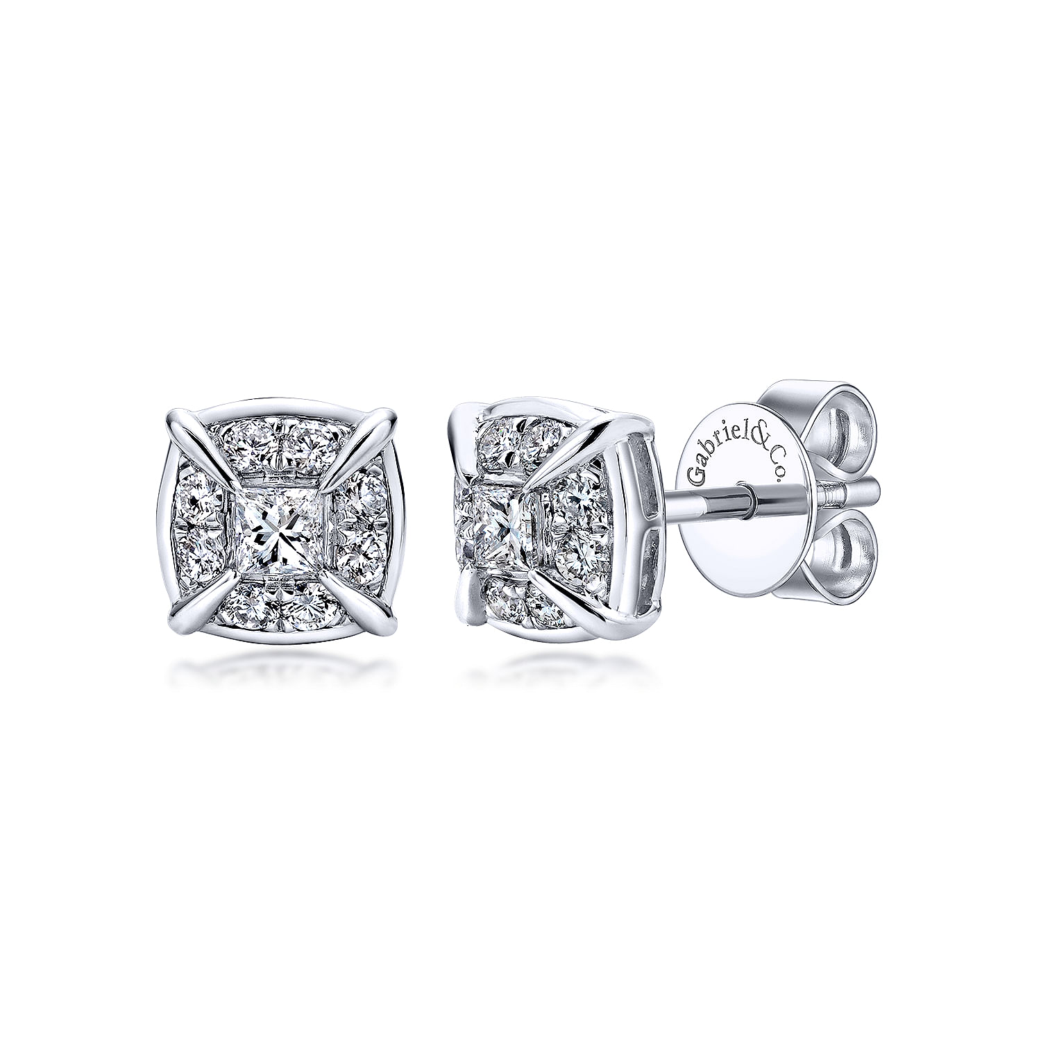 14k White Gold Stud 14k White Gold Stud