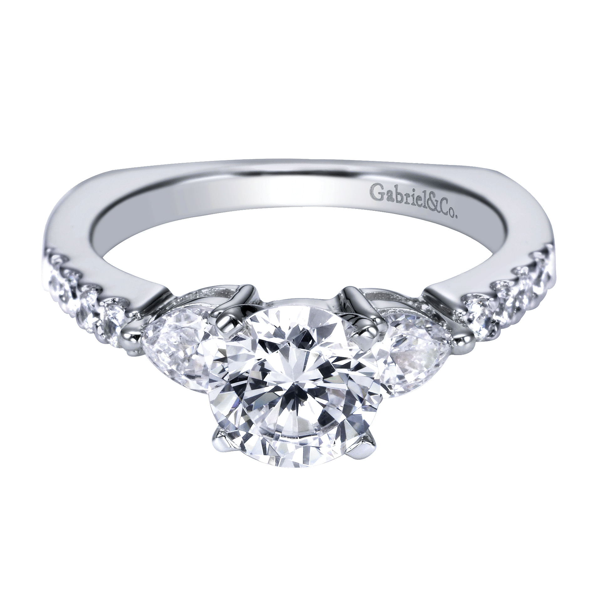 14k White Gold Round 3 Stones 14k White Gold Round 3 Stones