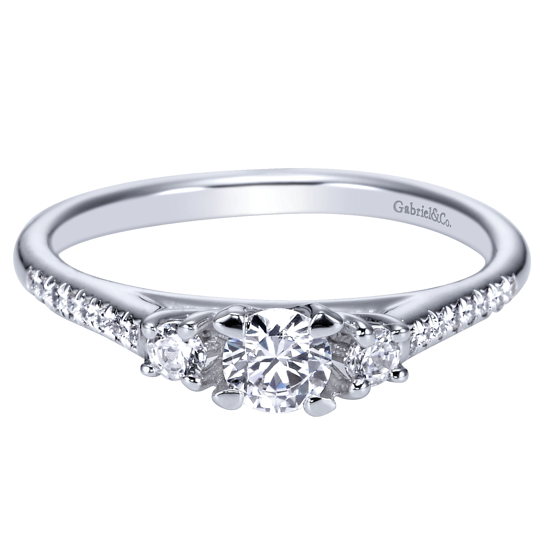 14k White Gold Round 3 Stones 14k White Gold Round 3 Stones
