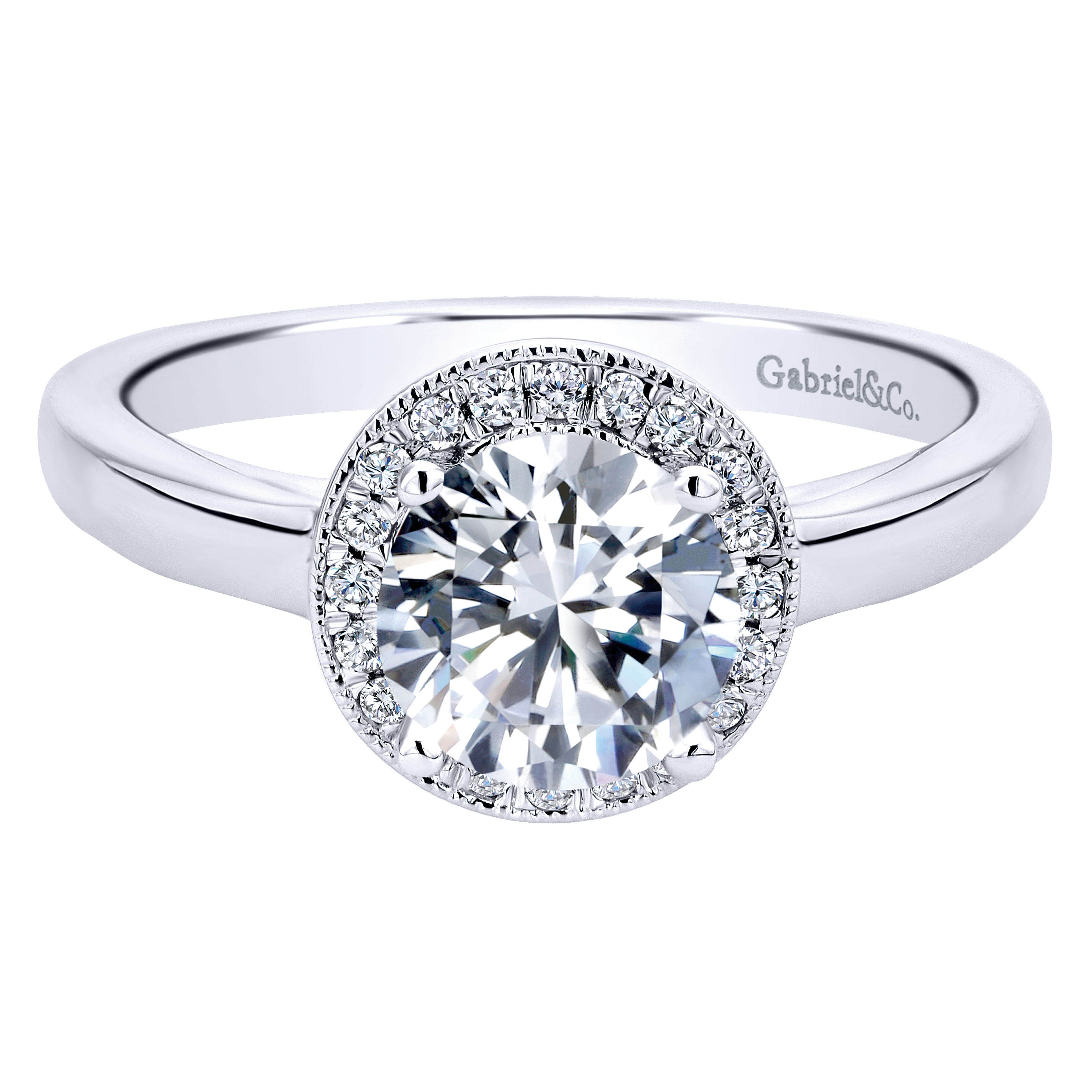 Vintage 14k White Gold Round Halo Vintage 14k White Gold Round Halo
