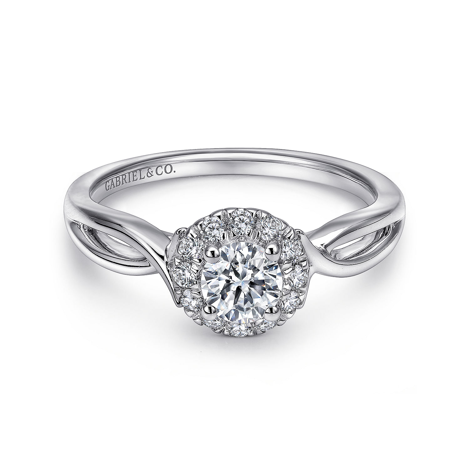 14k White Gold Round Halo 14k White Gold Round Halo