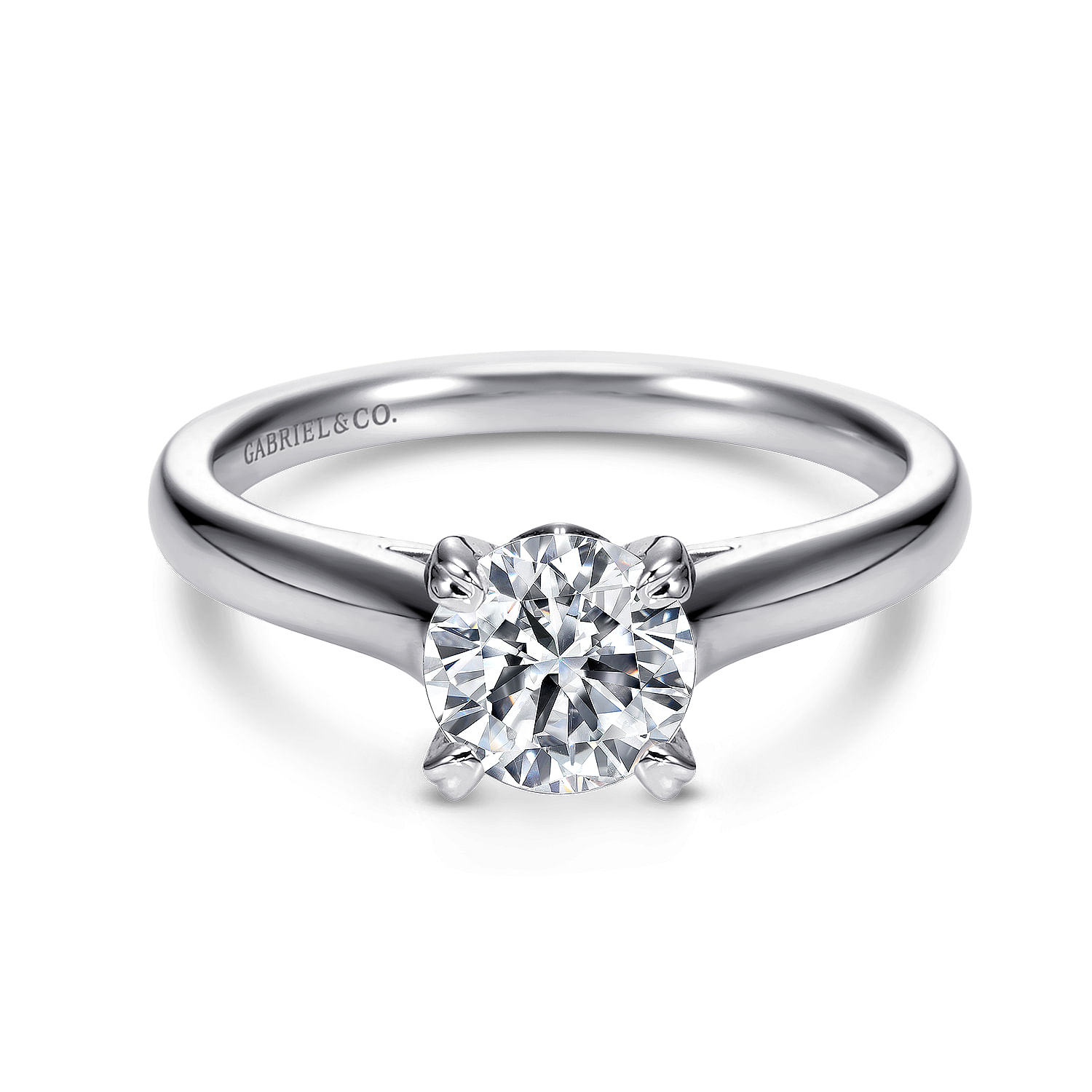 14k White Gold Round Solitaire 14k White Gold Round Solitaire