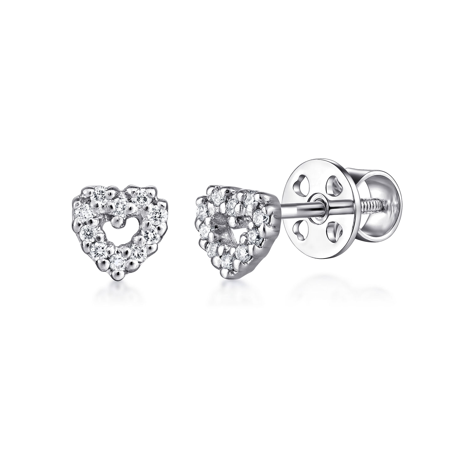 14k White Gold Stud 14k White Gold Stud