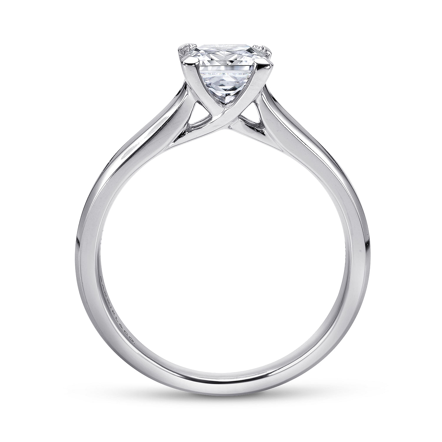 14k White Gold Solitaire Engagement Ring angle 2 14k White Gold Solitaire Engagement Ring angle 2