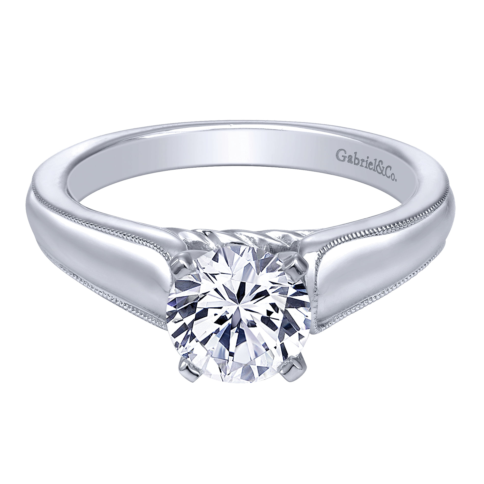 14k White Gold Straight 14k White Gold Straight