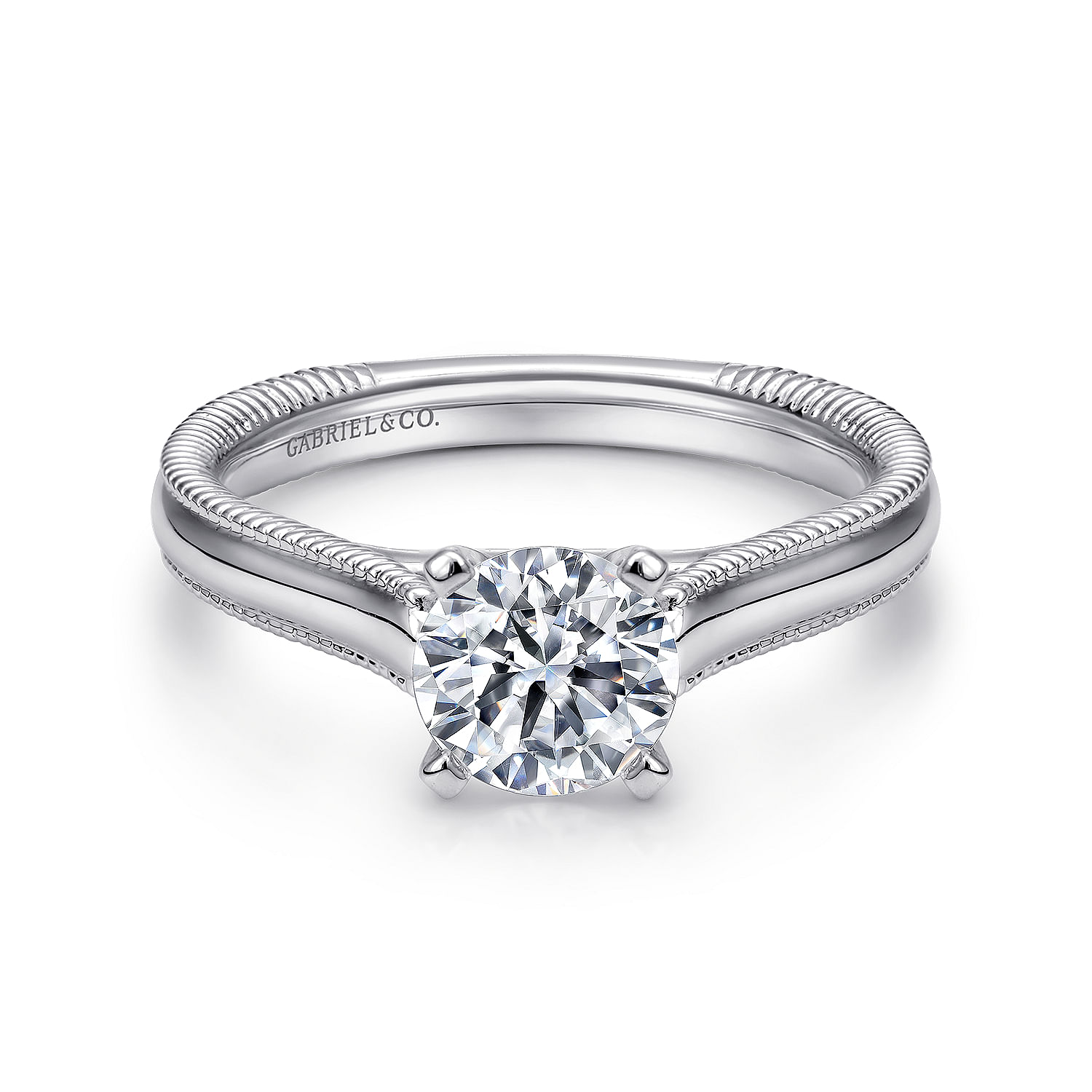 14k White Gold Straight 14k White Gold Straight