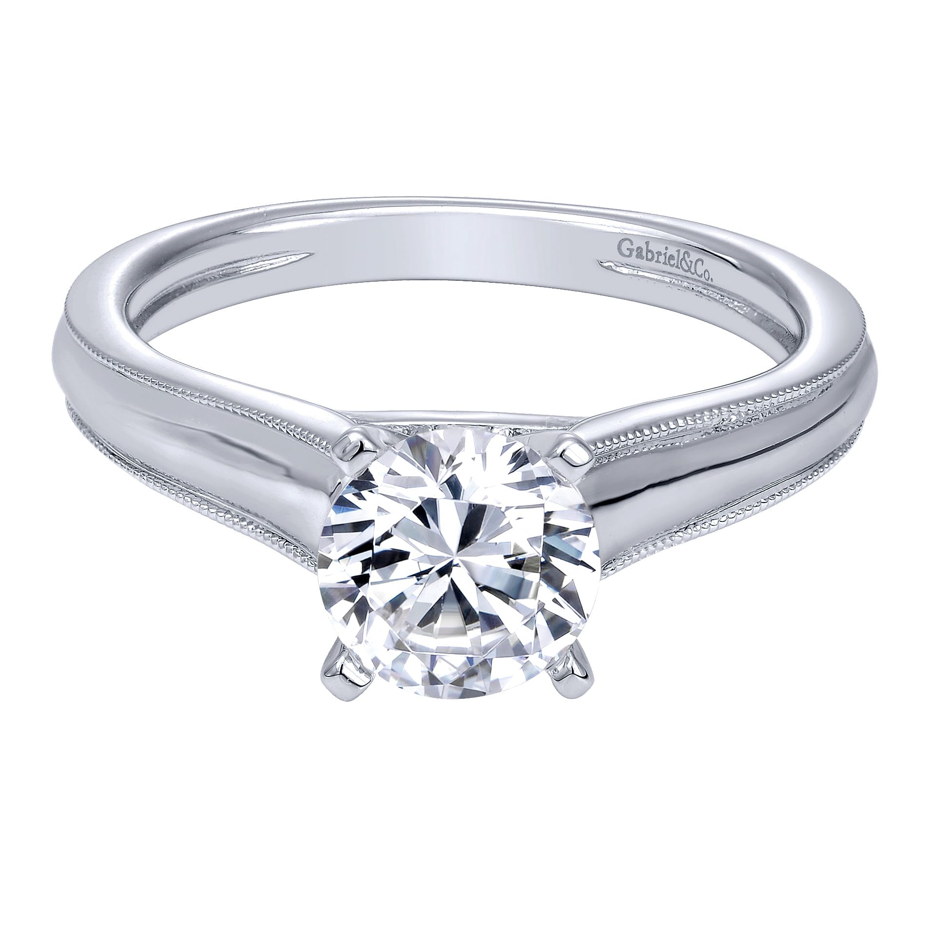 14k White Gold Straight 14k White Gold Straight