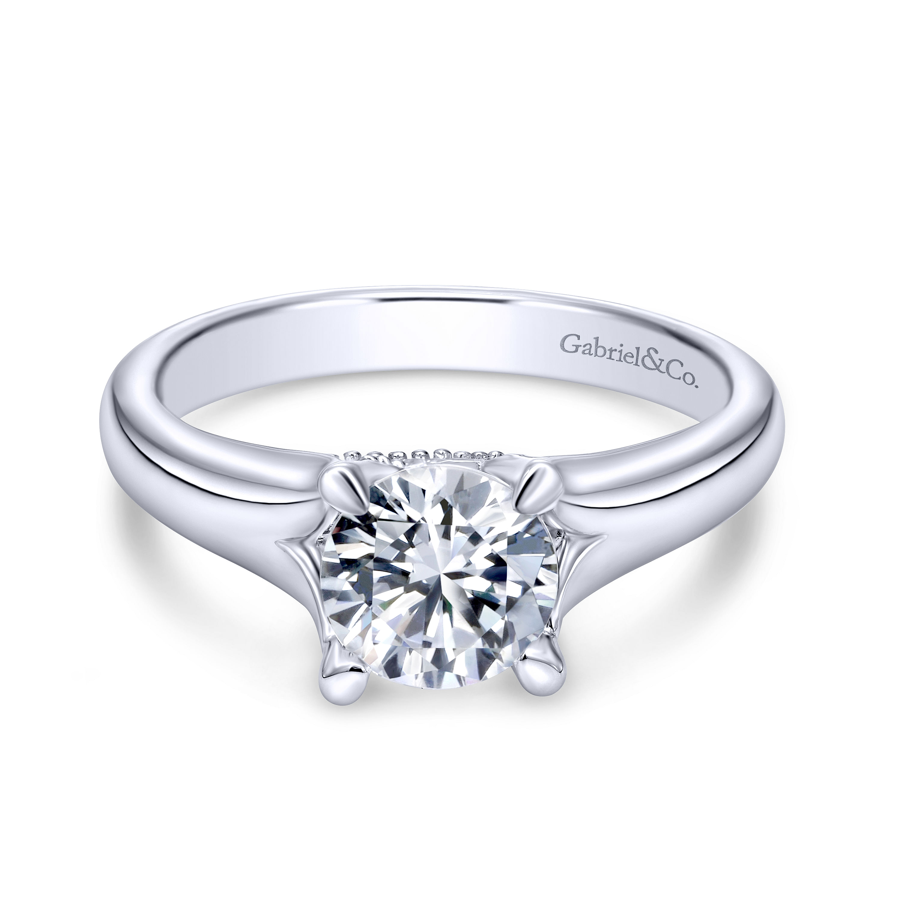 14k White Gold Straight 14k White Gold Straight