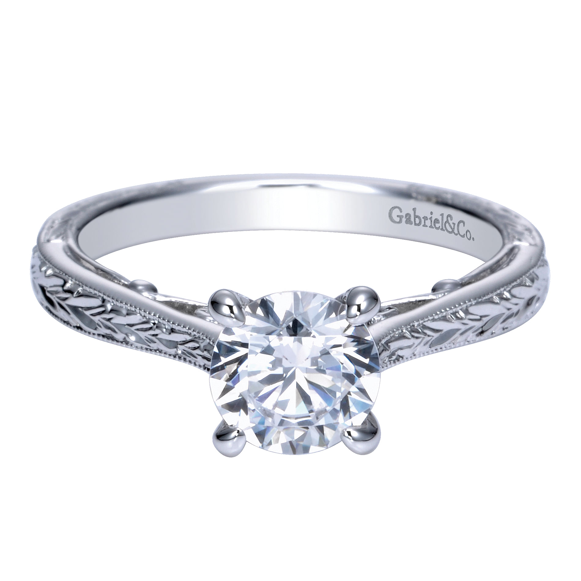 14k White Gold Straight 14k White Gold Straight
