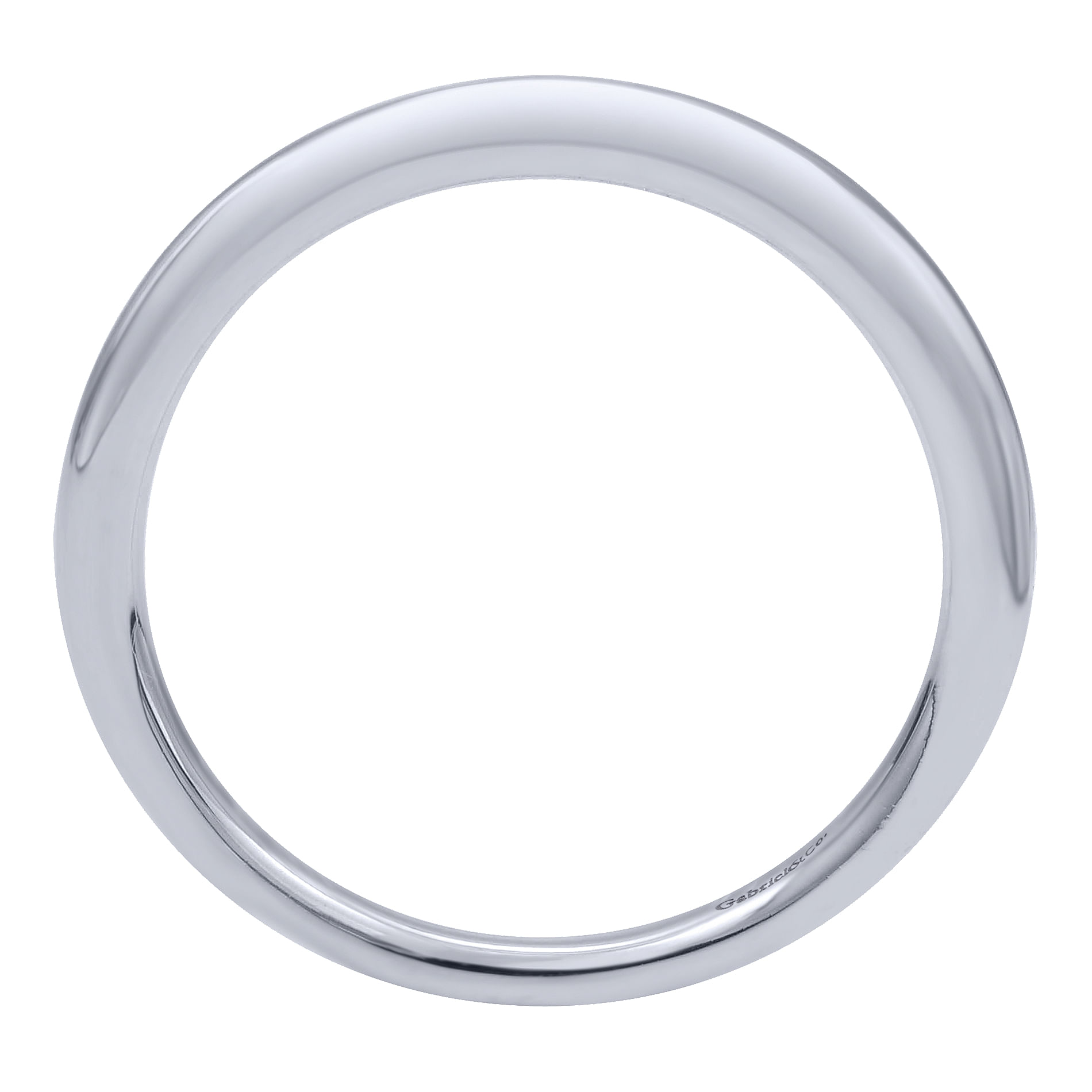 14k White Gold Straight Wedding Band angle 2 14k White Gold Straight Wedding Band angle 2