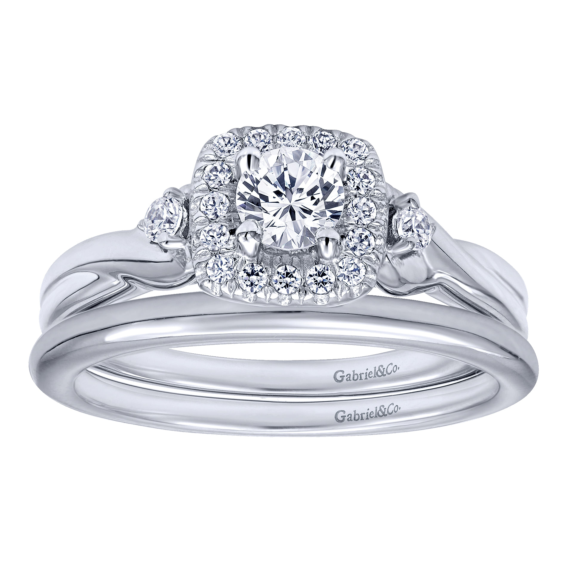 14k White Gold Straight Wedding Band angle 4 14k White Gold Straight Wedding Band angle 4