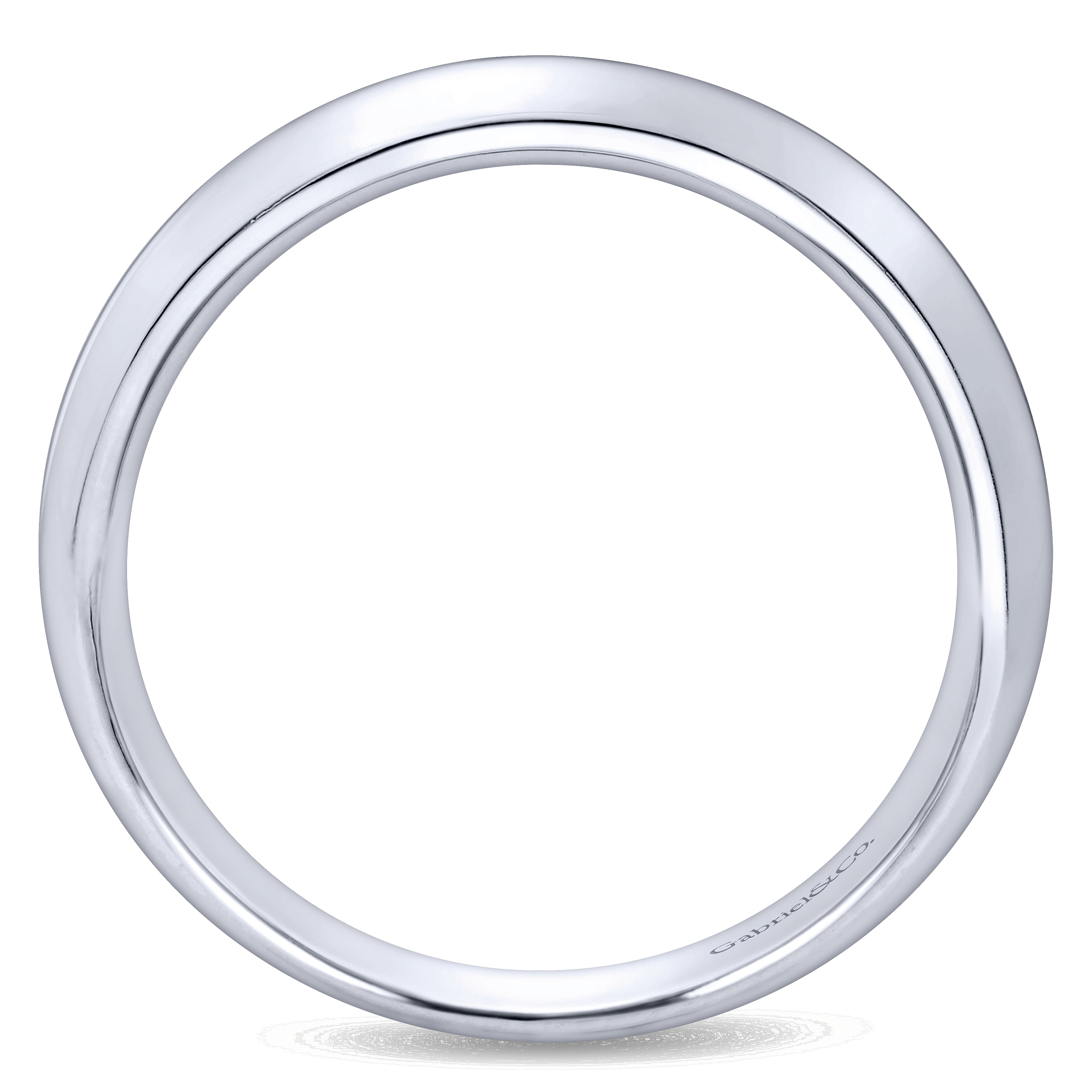 14k White Gold Straight Wedding Band angle 2 14k White Gold Straight Wedding Band angle 2