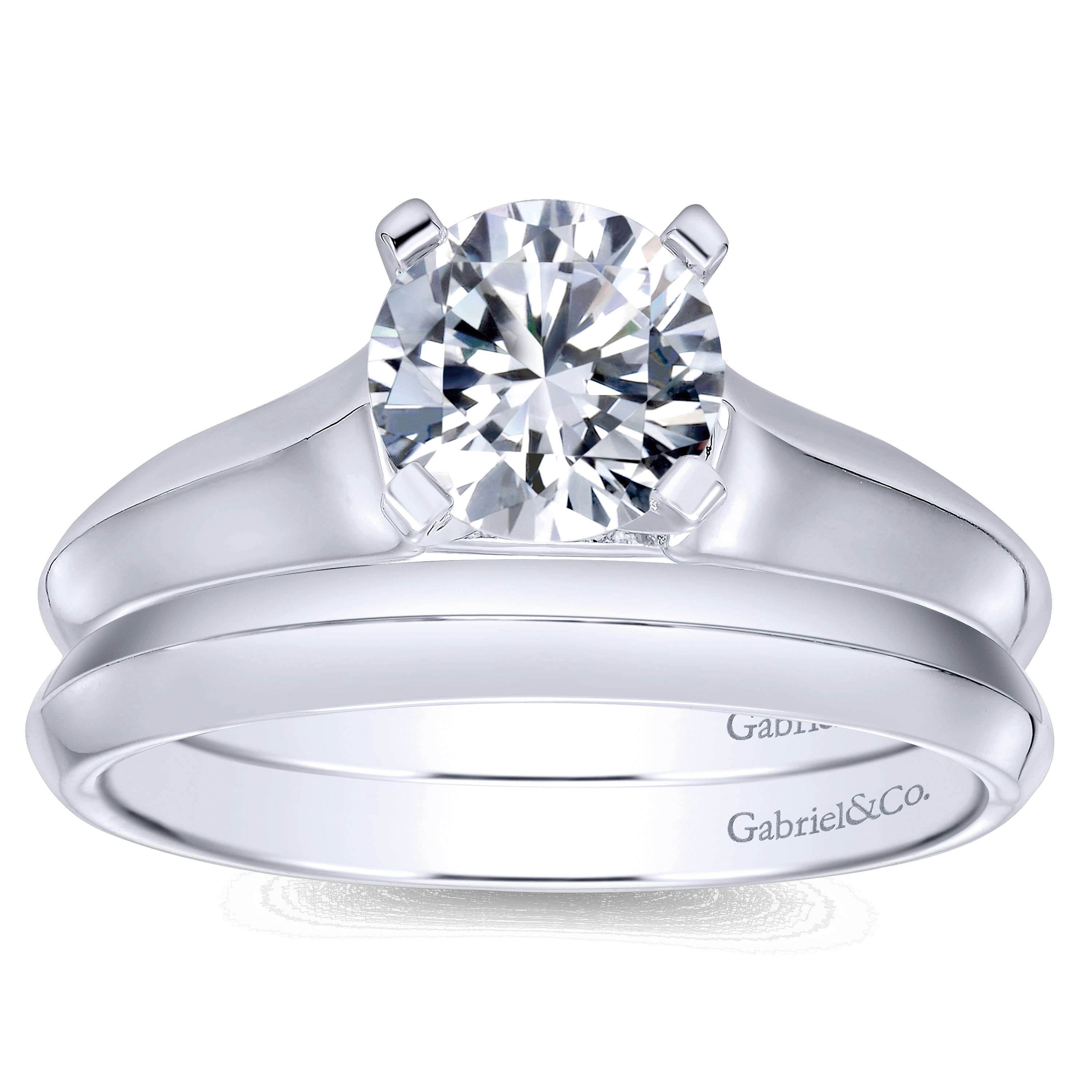 14k White Gold Straight Wedding Band angle 4 14k White Gold Straight Wedding Band angle 4
