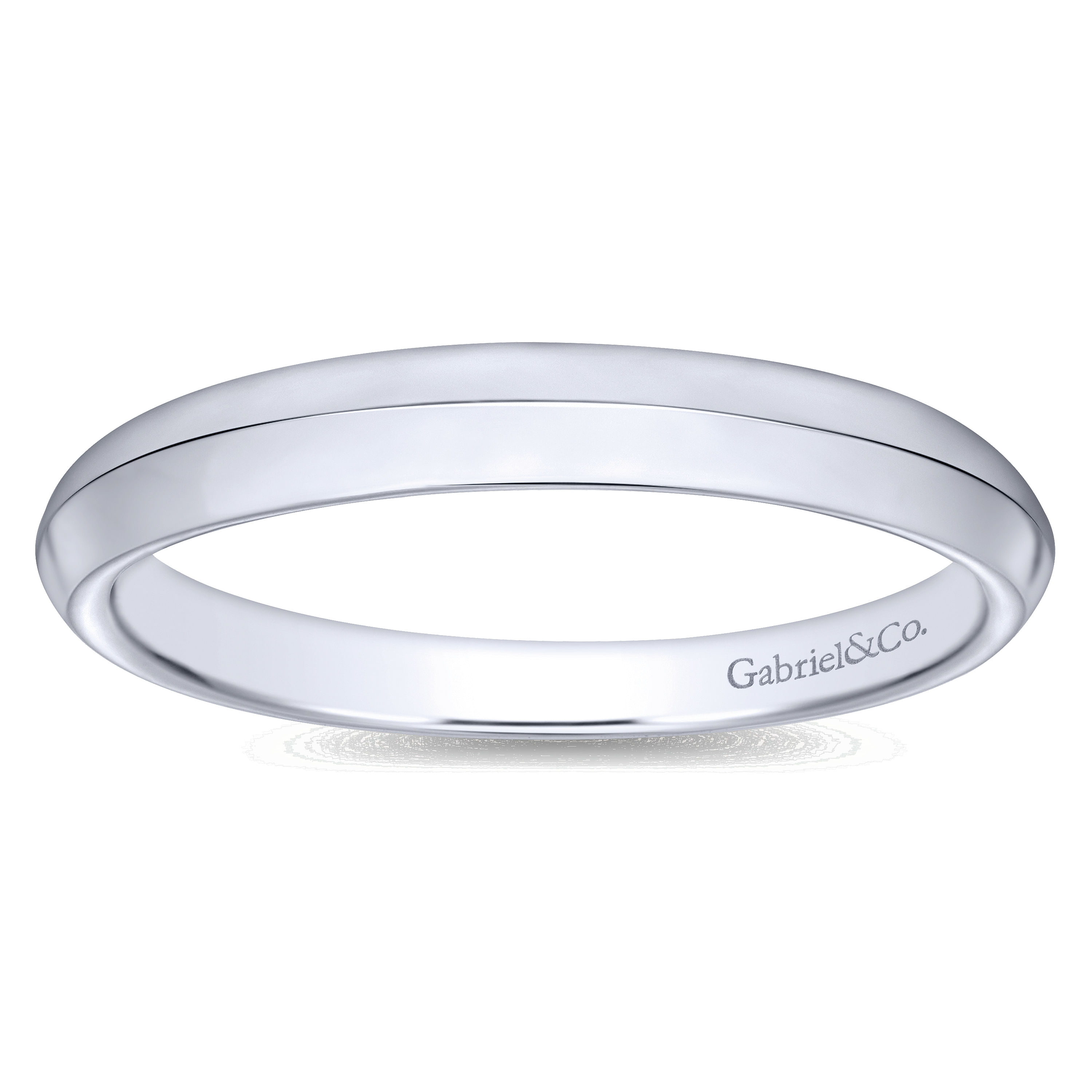 14k White Gold Straight Wedding Band angle 5 14k White Gold Straight Wedding Band angle 5