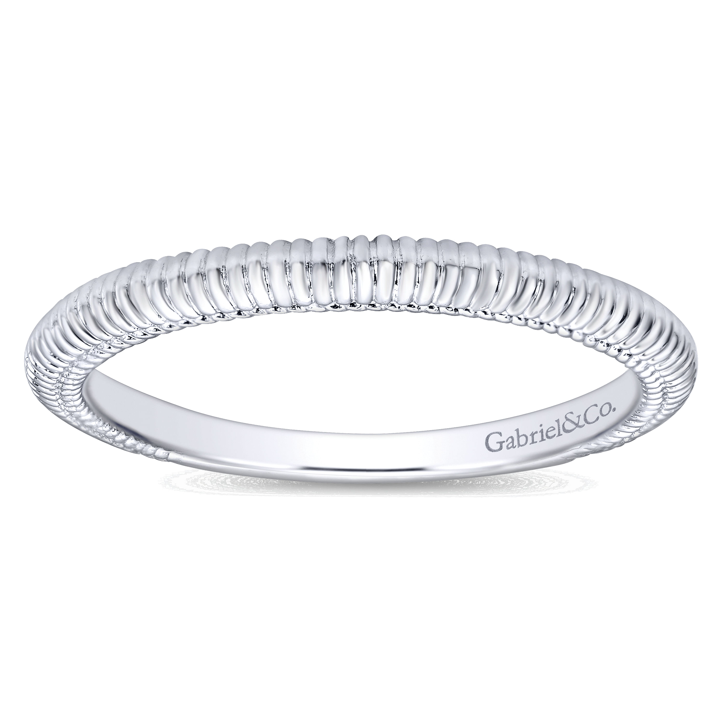 14k White Gold Straight Wedding Band angle 5 14k White Gold Straight Wedding Band angle 5