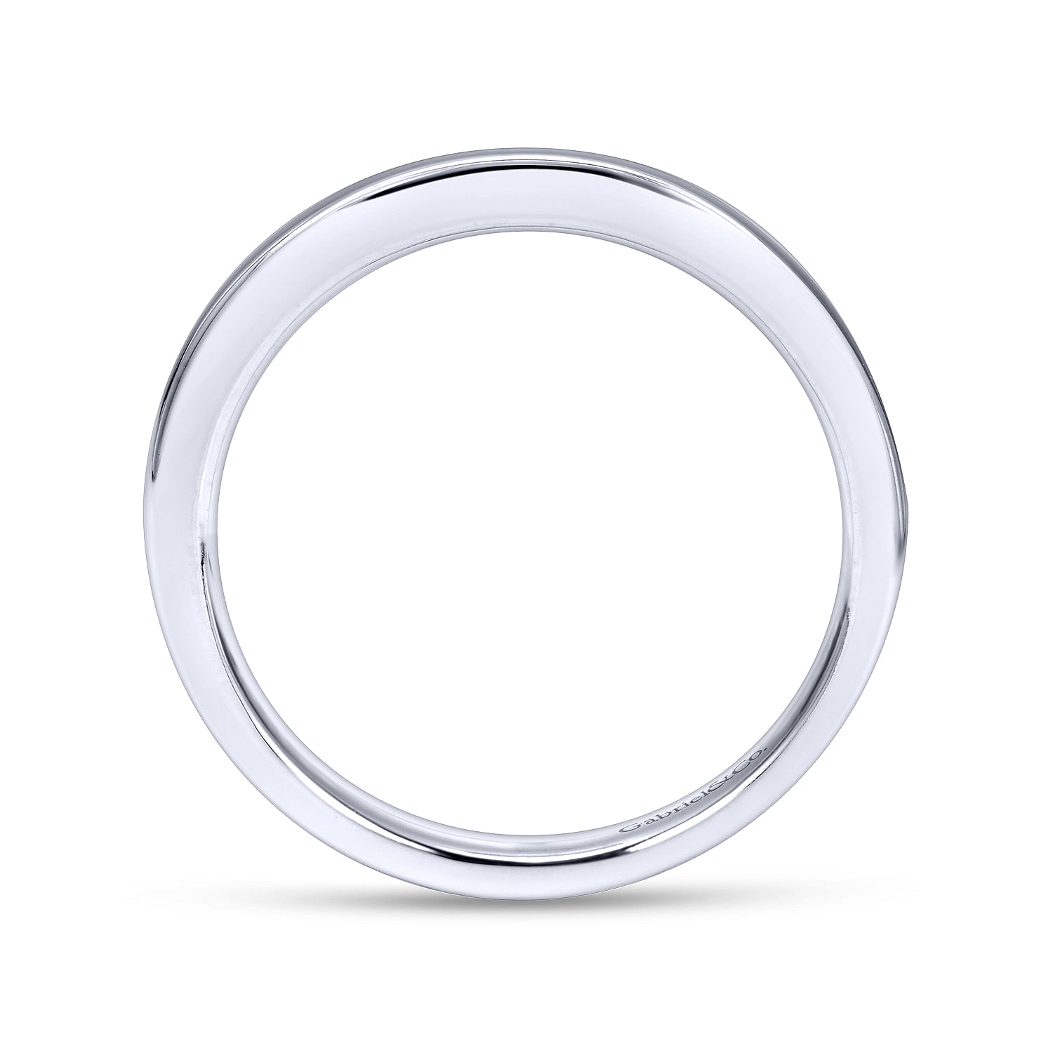 14k White Gold Straight Wedding Band angle 2 14k White Gold Straight Wedding Band angle 2