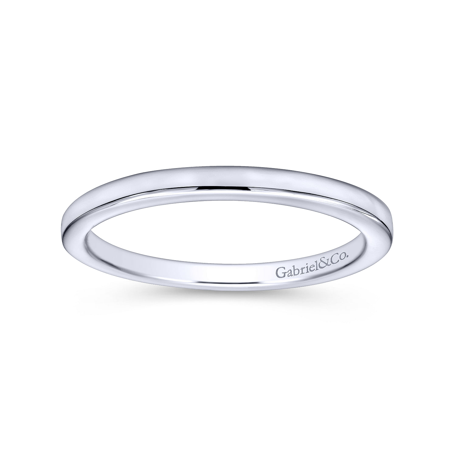 14k White Gold Straight Wedding Band angle 5 14k White Gold Straight Wedding Band angle 5