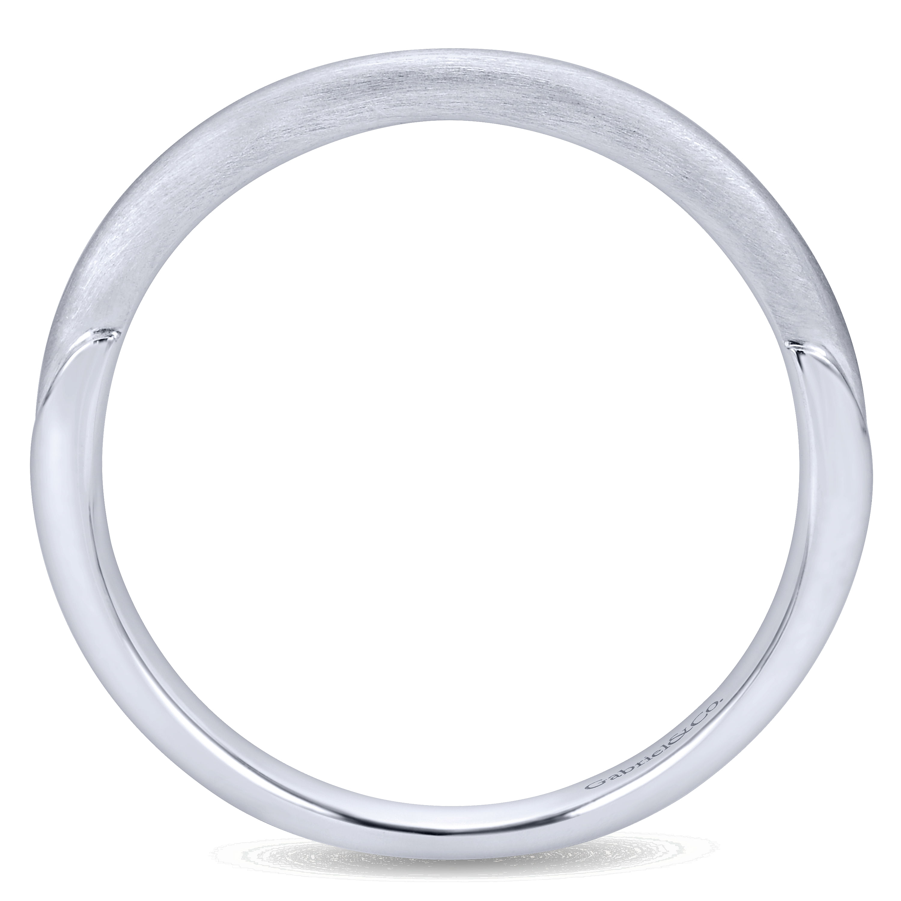 14k White Gold Straight Wedding Band angle 2 14k White Gold Straight Wedding Band angle 2