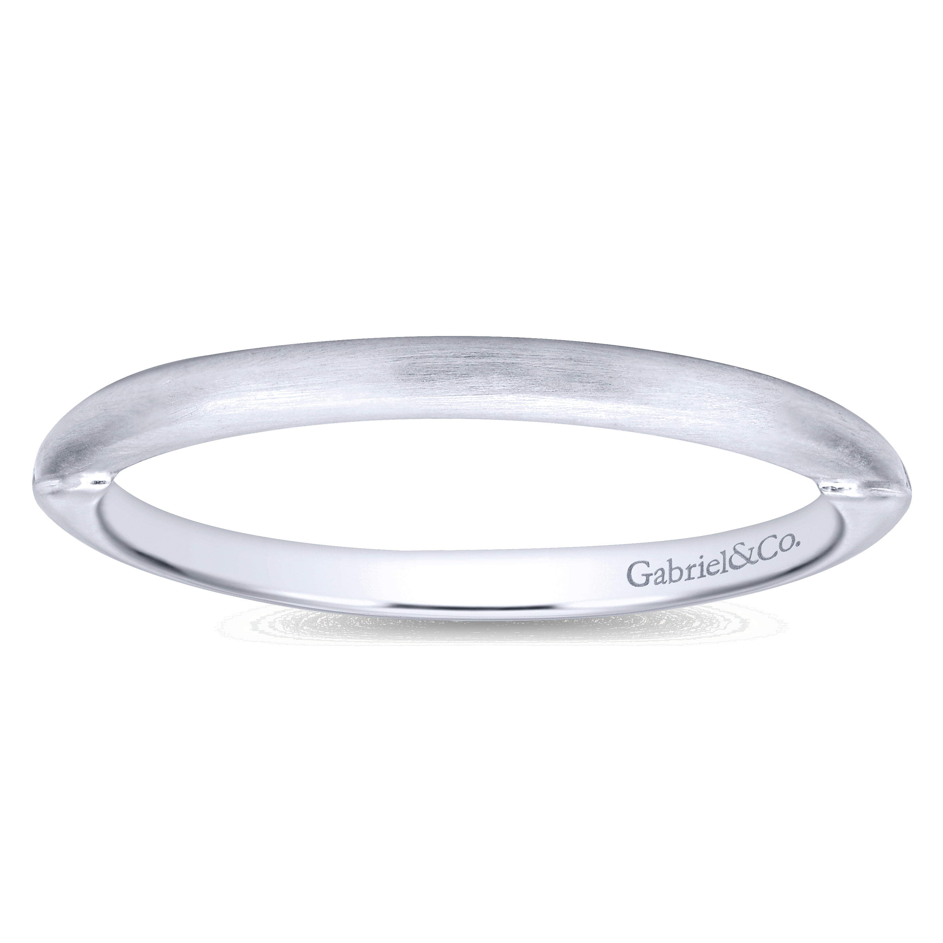 14k White Gold Straight Wedding Band angle 5 14k White Gold Straight Wedding Band angle 5
