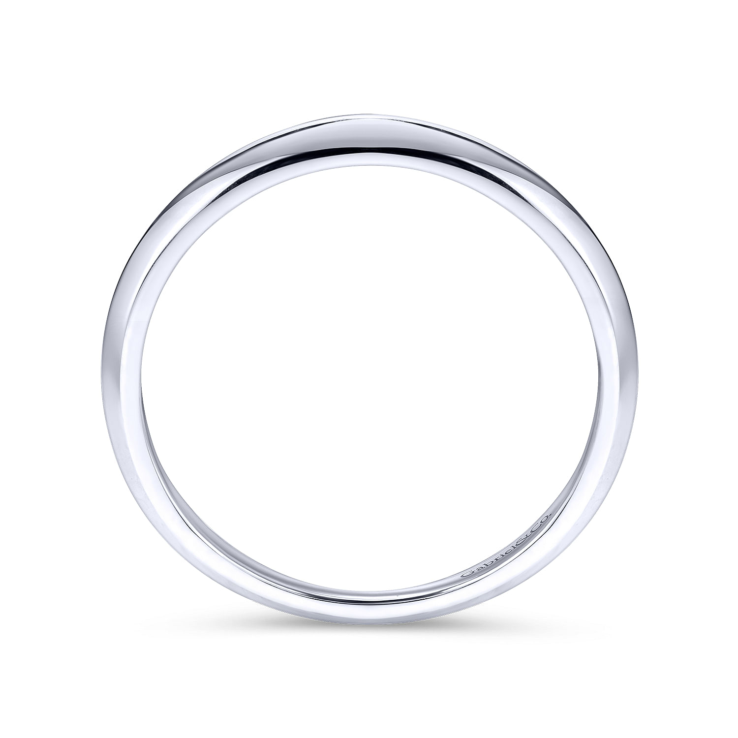 14k White Gold Straight Wedding Band angle 2 14k White Gold Straight Wedding Band angle 2