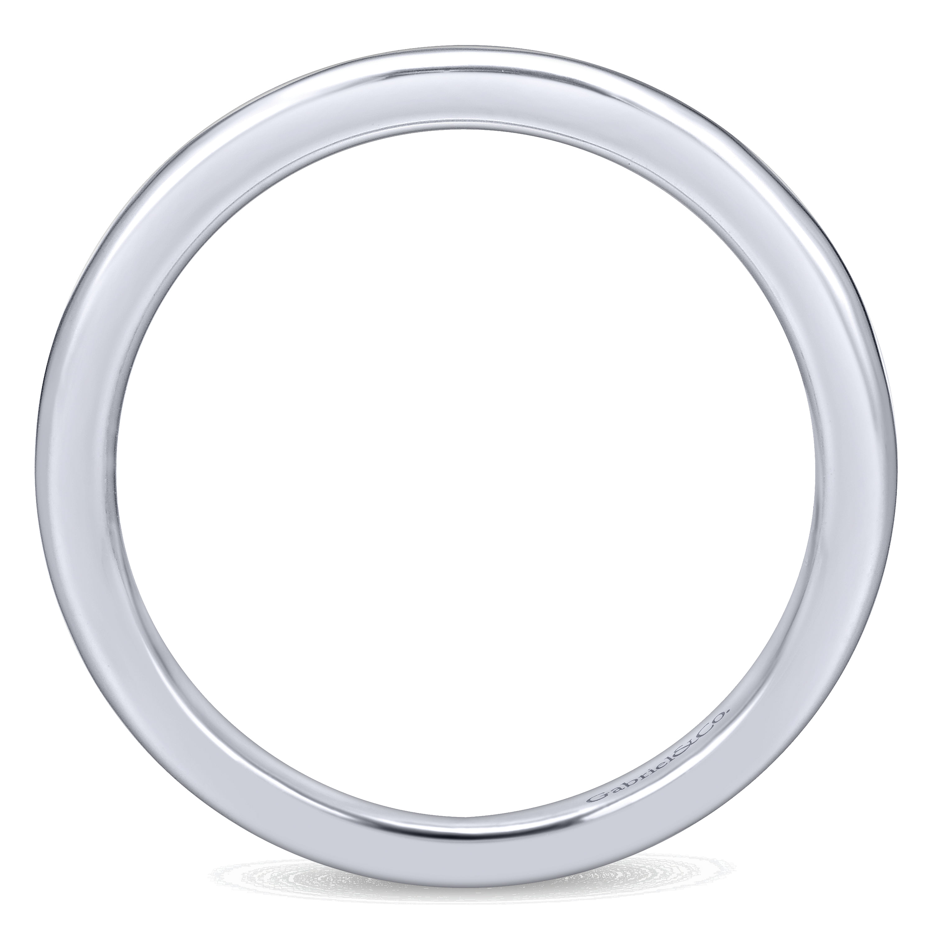 14k White Gold Straight Wedding Band angle 2 14k White Gold Straight Wedding Band angle 2