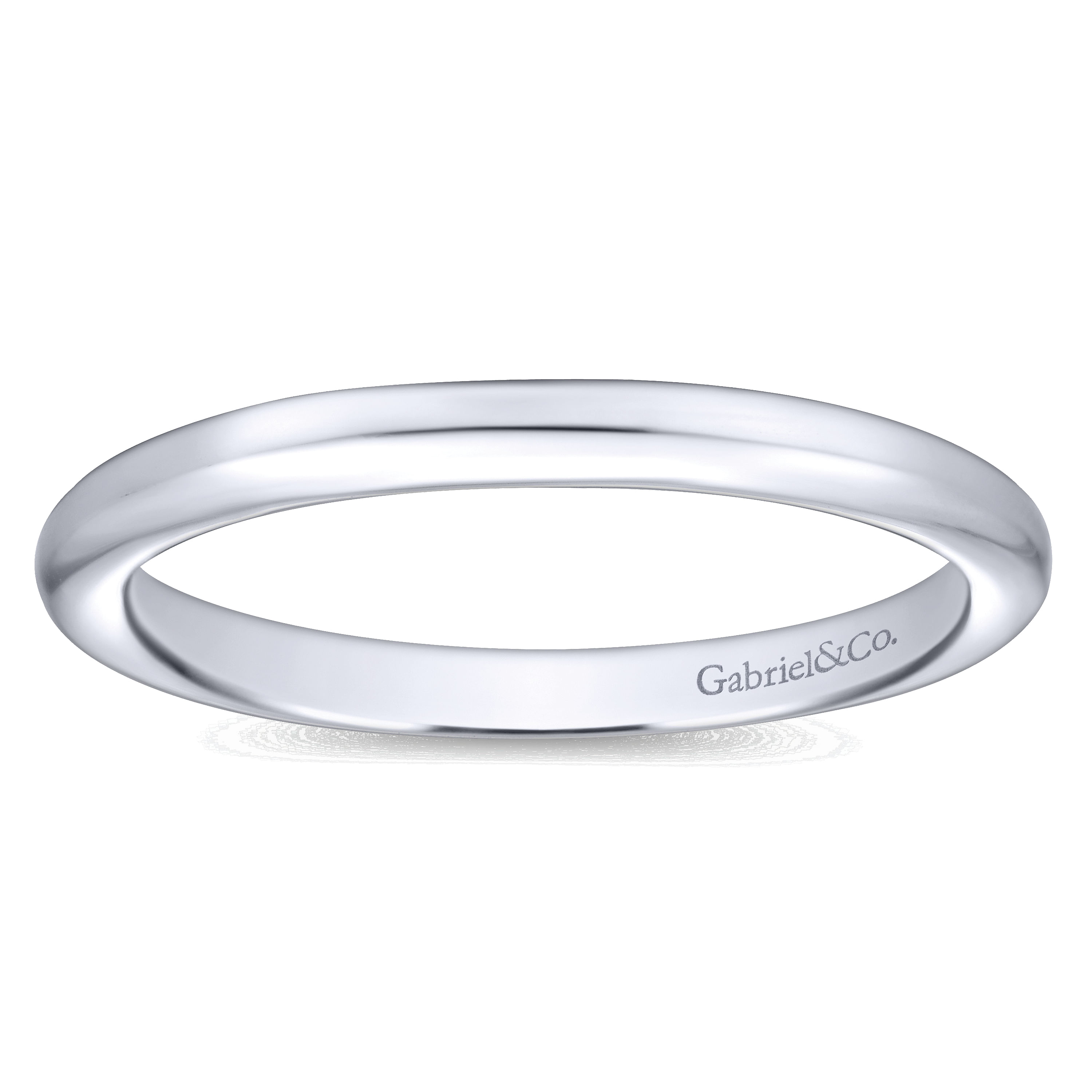 14k White Gold Straight Wedding Band angle 5 14k White Gold Straight Wedding Band angle 5