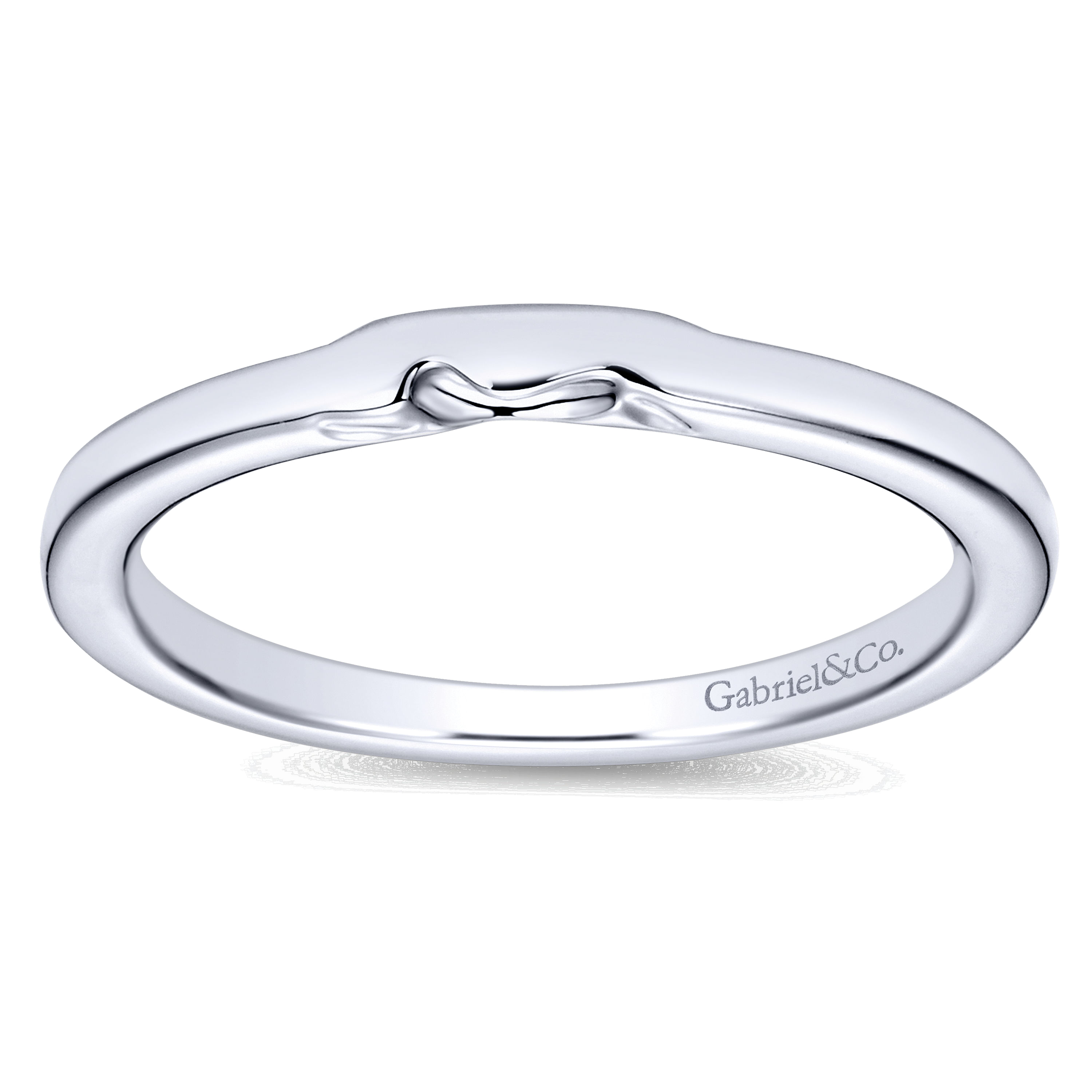 14k White Gold Straight Wedding Band angle 5 14k White Gold Straight Wedding Band angle 5