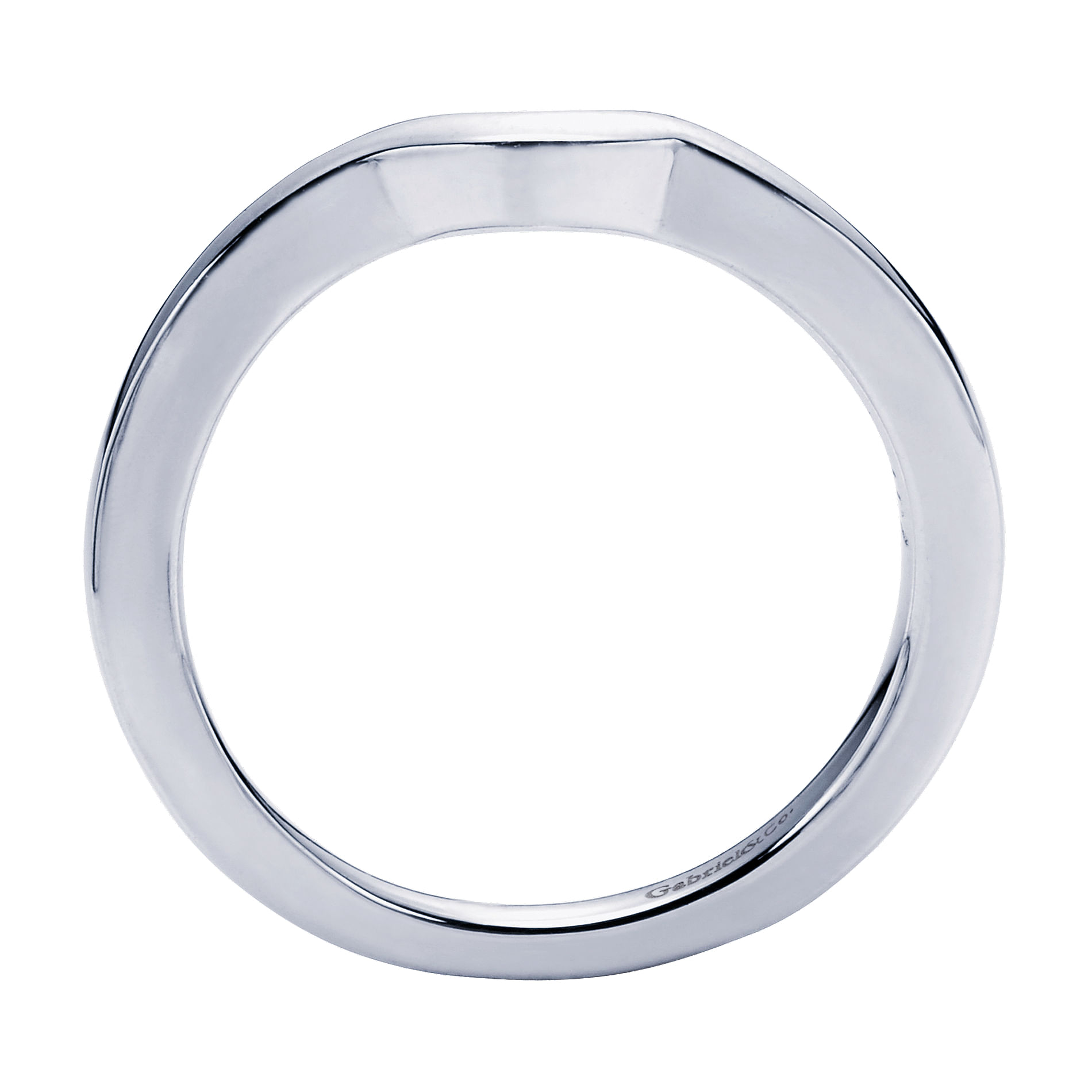14k White Gold Straight Wedding Band angle 2 14k White Gold Straight Wedding Band angle 2