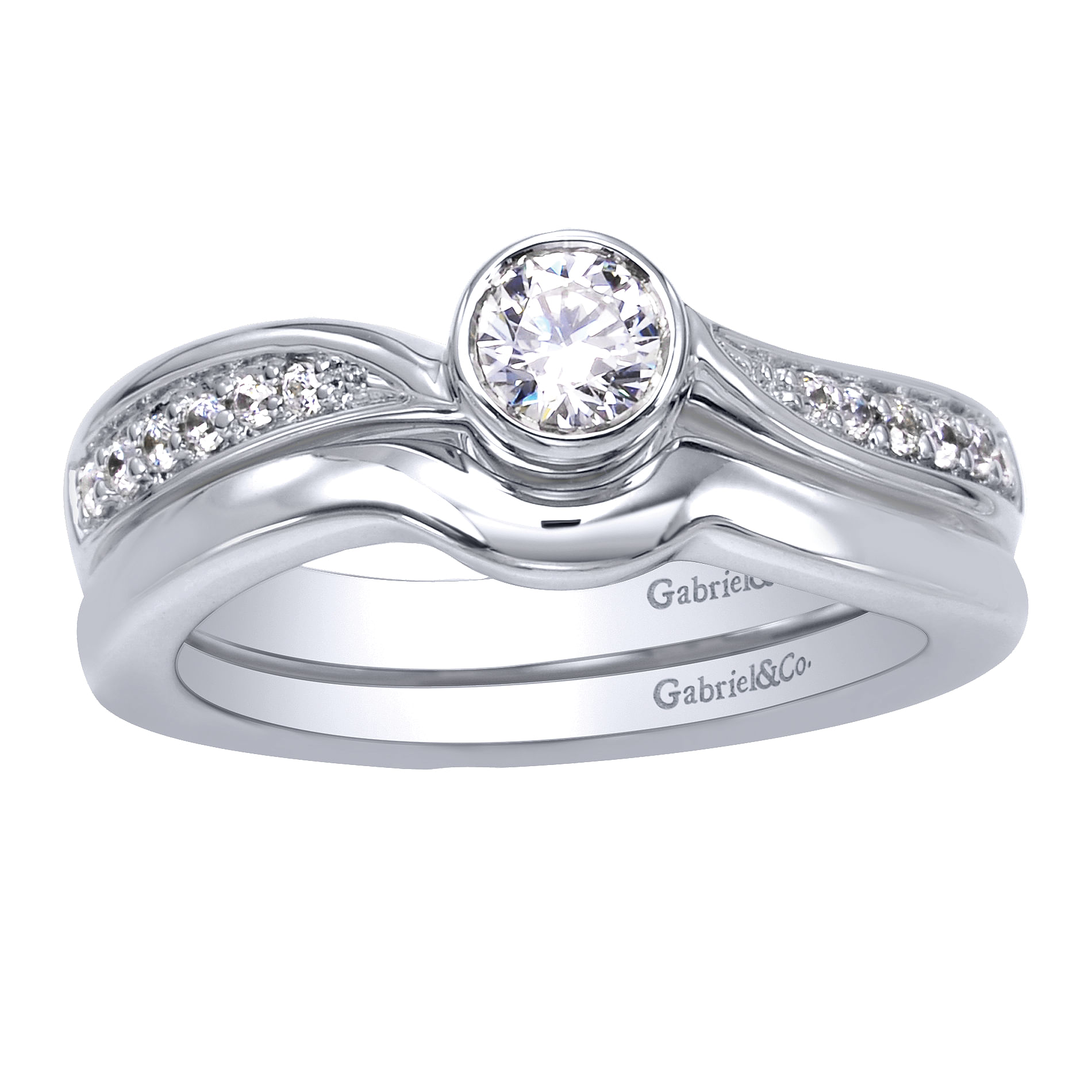 14k White Gold Straight Wedding Band angle 4 14k White Gold Straight Wedding Band angle 4
