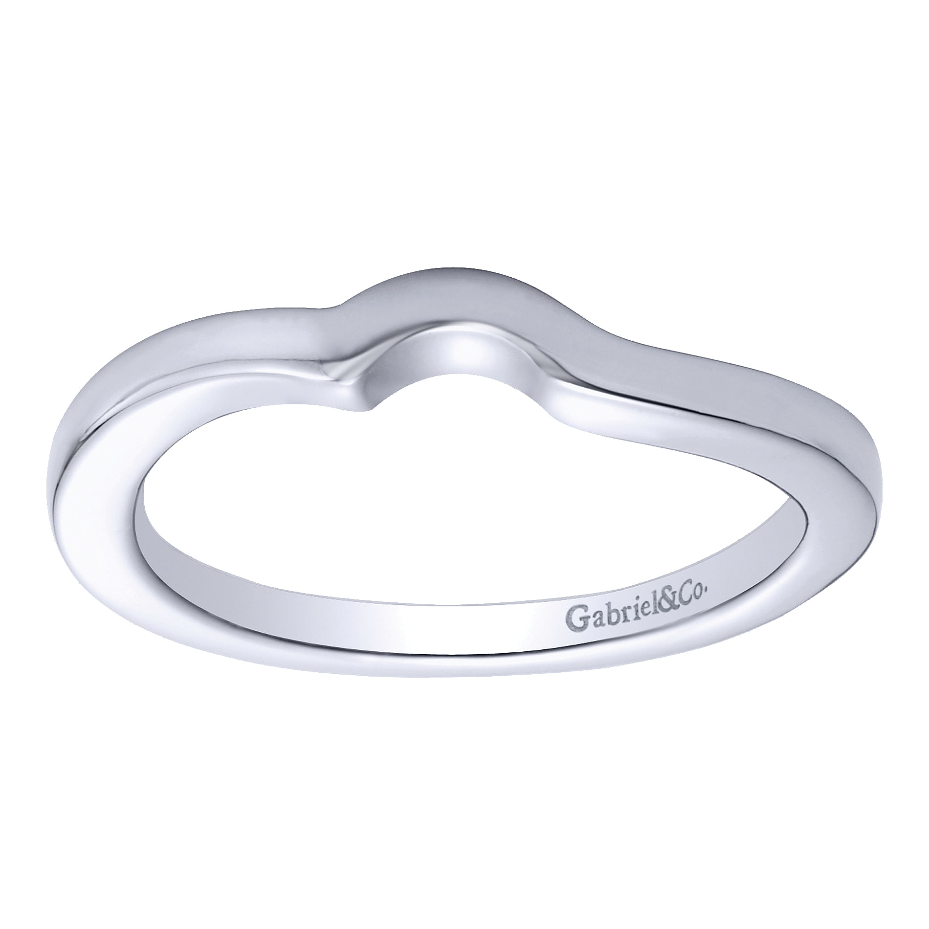 14k White Gold Straight Wedding Band angle 5 14k White Gold Straight Wedding Band angle 5