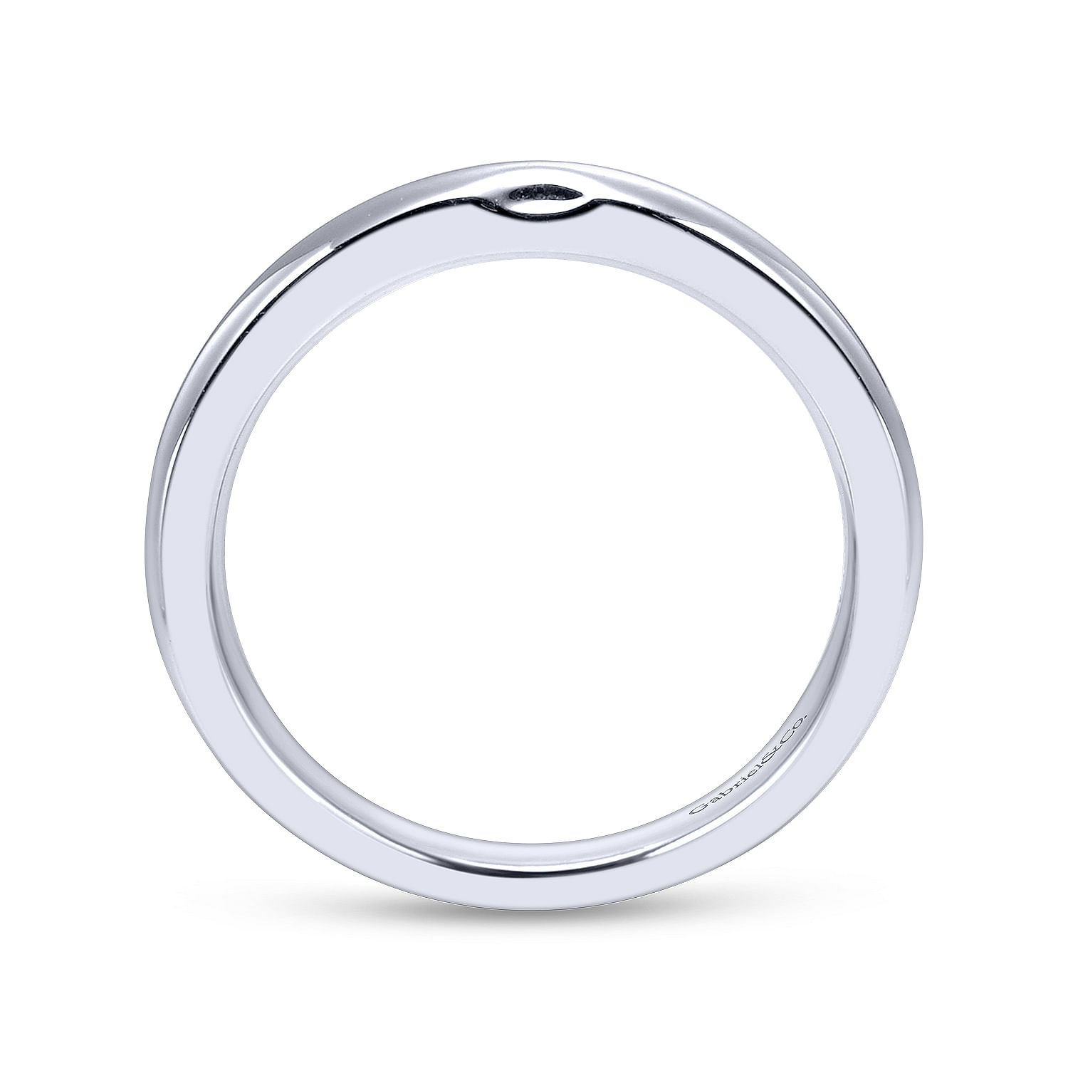 14k White Gold Straight Wedding Band angle 2 14k White Gold Straight Wedding Band angle 2