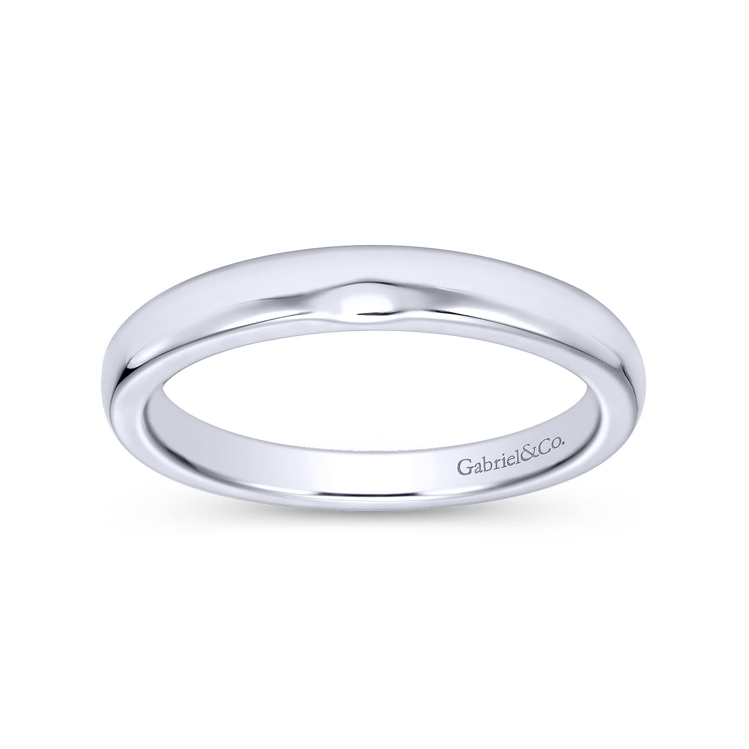 14k White Gold Straight Wedding Band angle 5 14k White Gold Straight Wedding Band angle 5