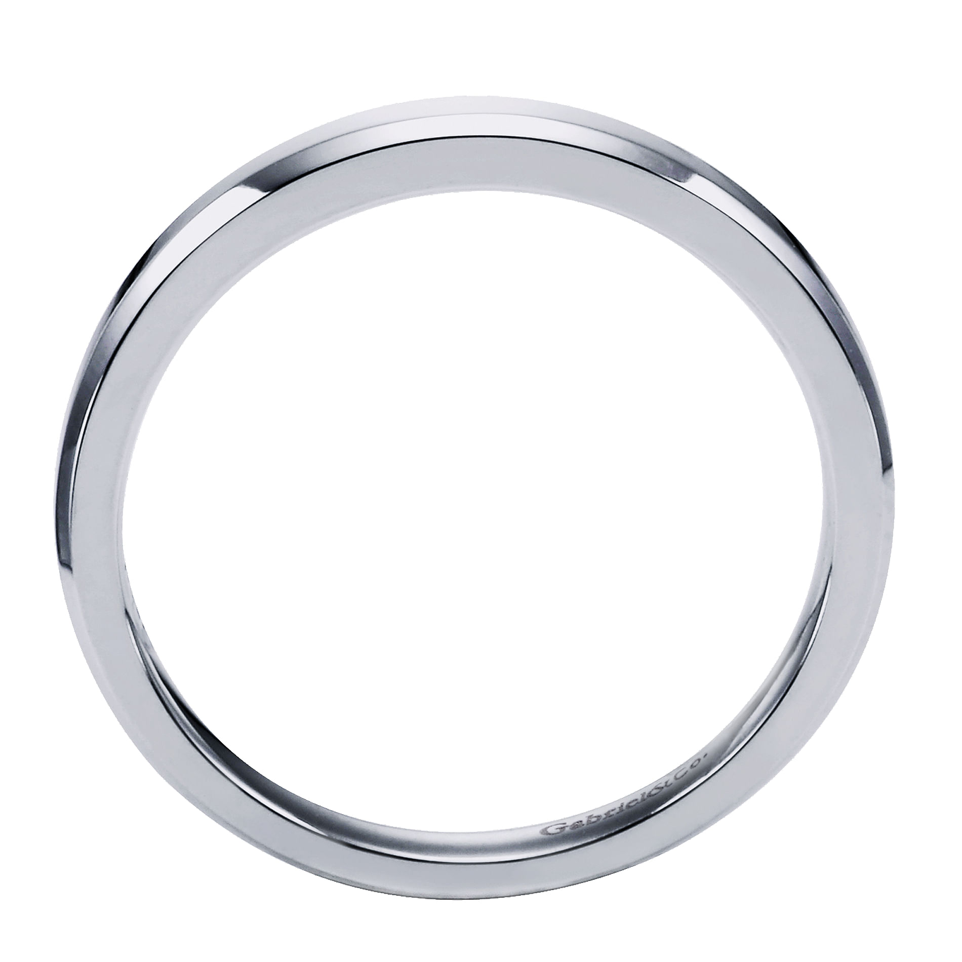 14k White Gold Straight Wedding Band angle 2 14k White Gold Straight Wedding Band angle 2