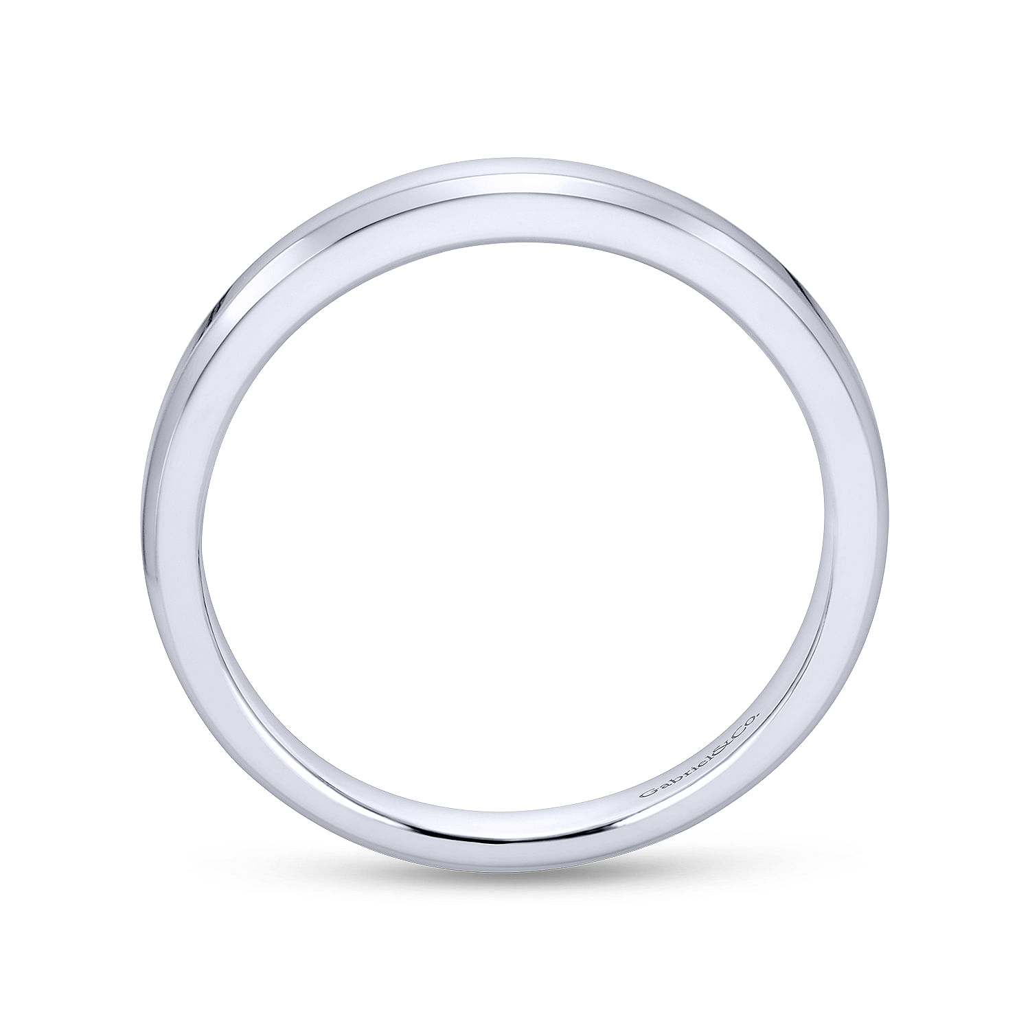 14k White Gold Straight Wedding Band angle 2 14k White Gold Straight Wedding Band angle 2