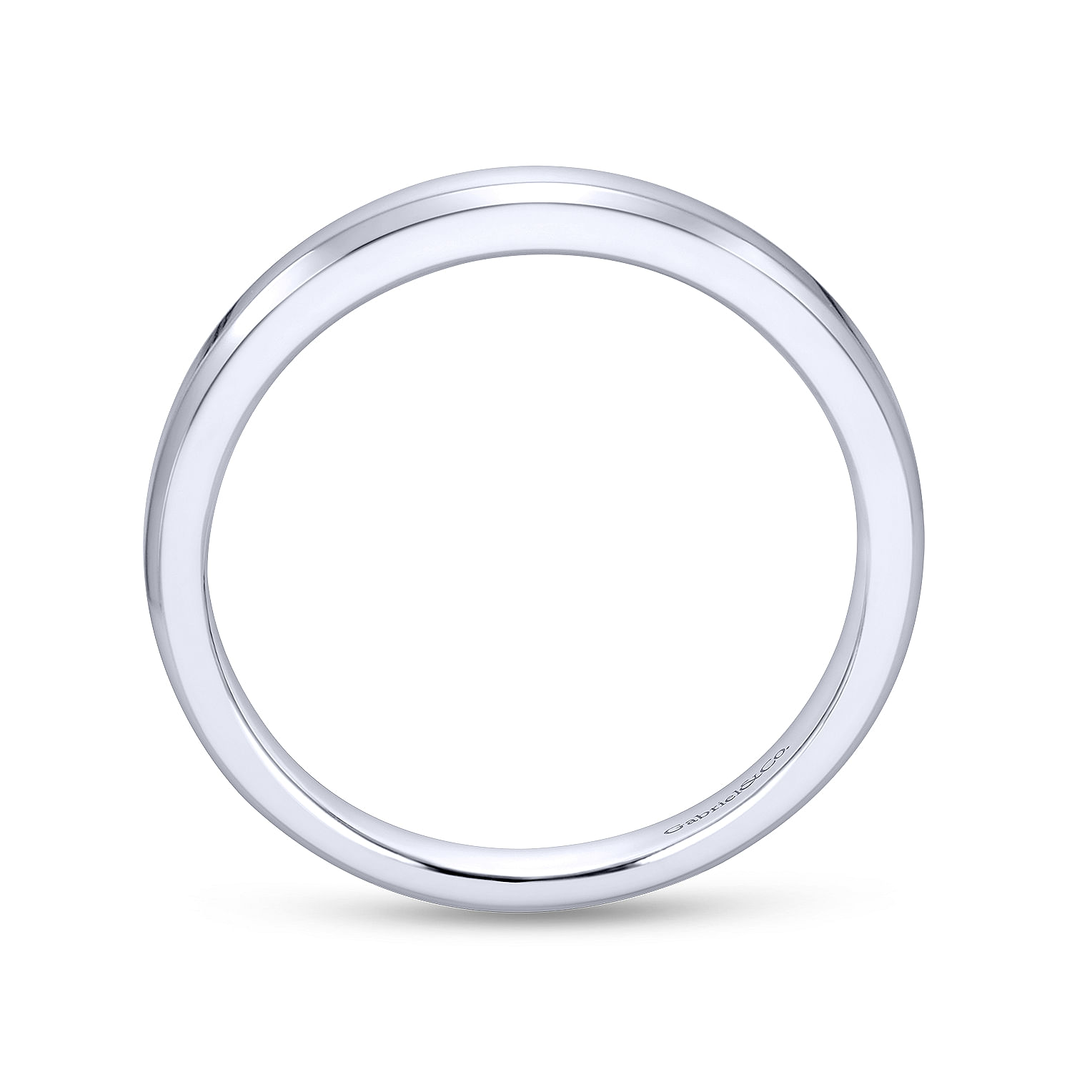 14k White Gold Straight Wedding Band angle 2 14k White Gold Straight Wedding Band angle 2