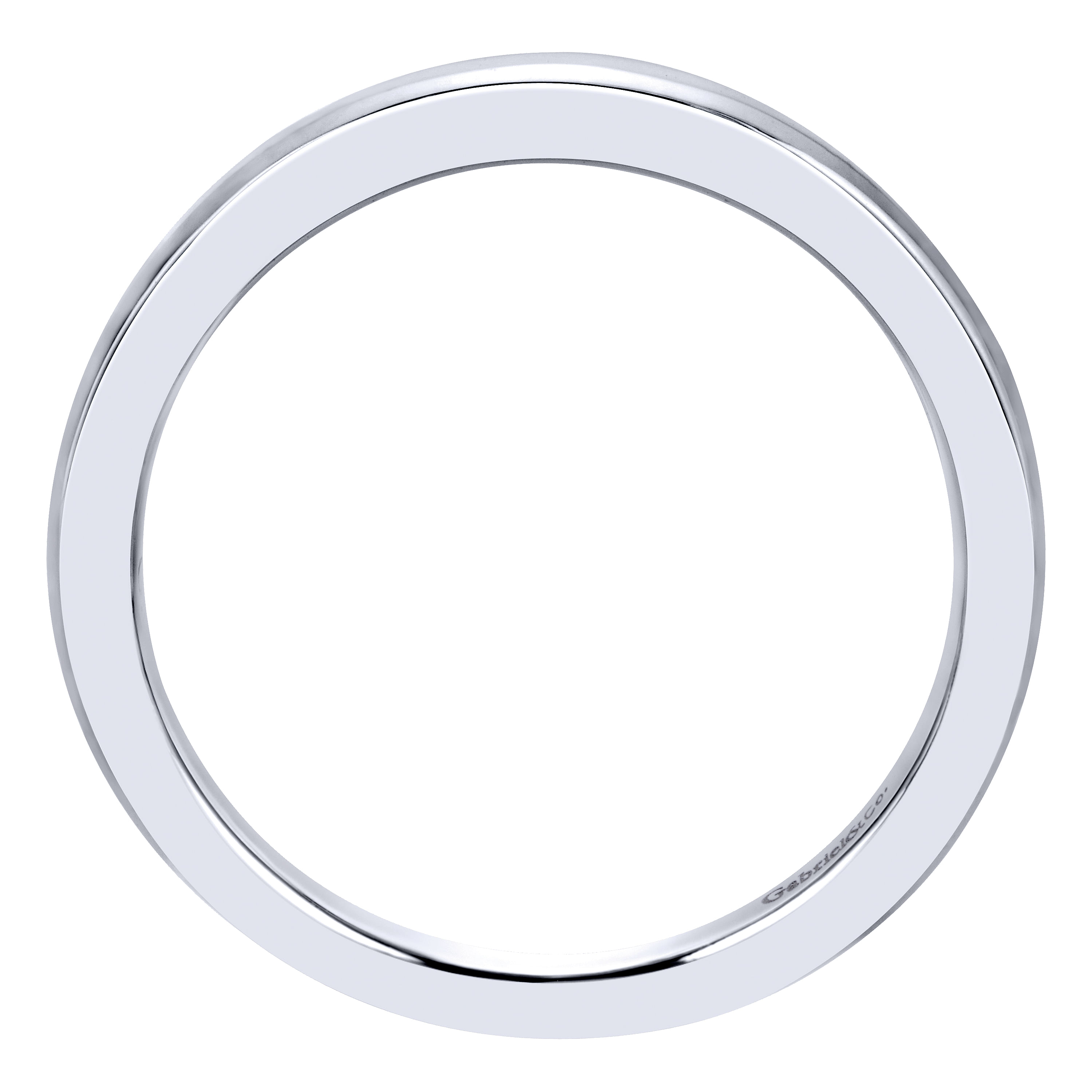14k White Gold Straight Wedding Band angle 2 14k White Gold Straight Wedding Band angle 2