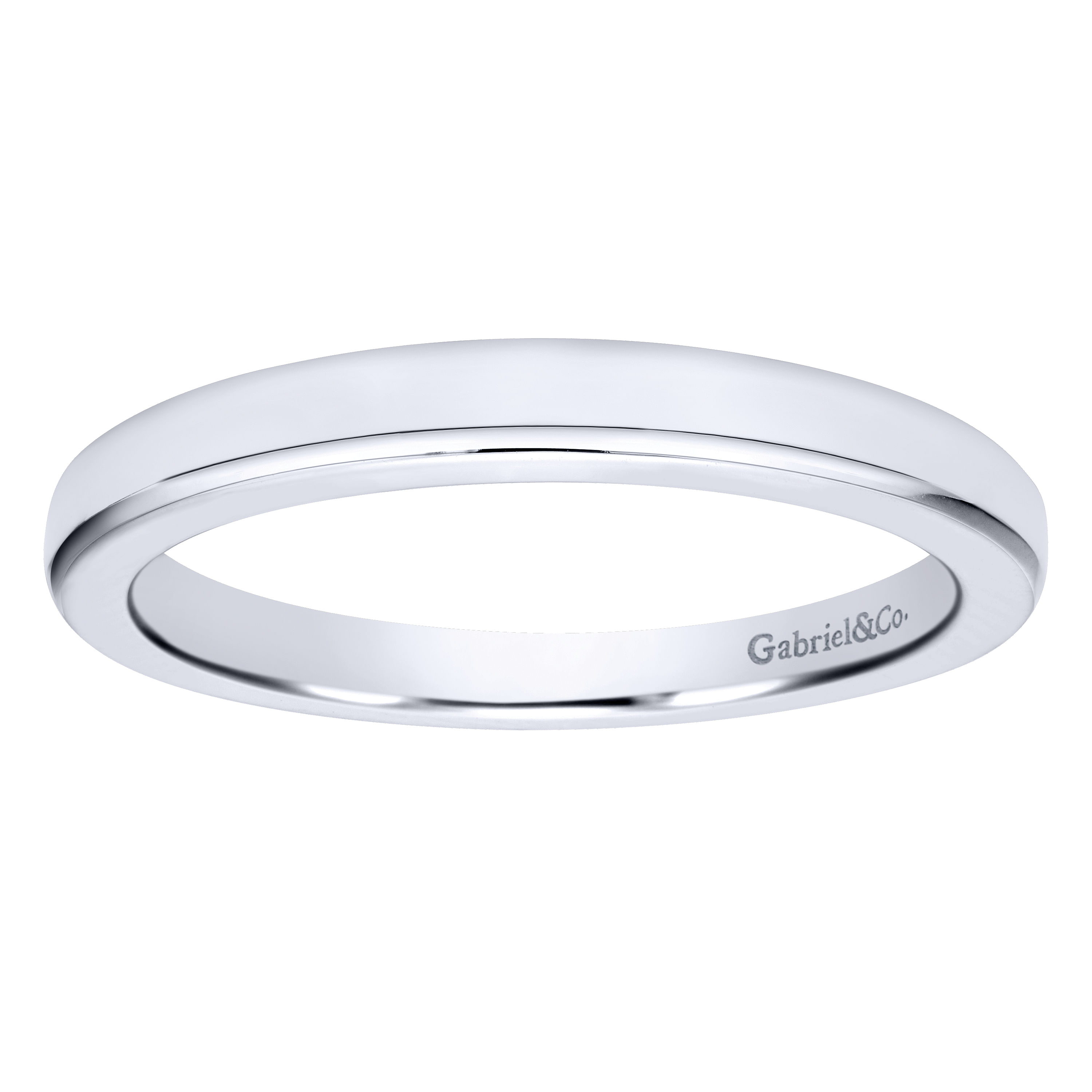 14k White Gold Straight Wedding Band angle 5 14k White Gold Straight Wedding Band angle 5